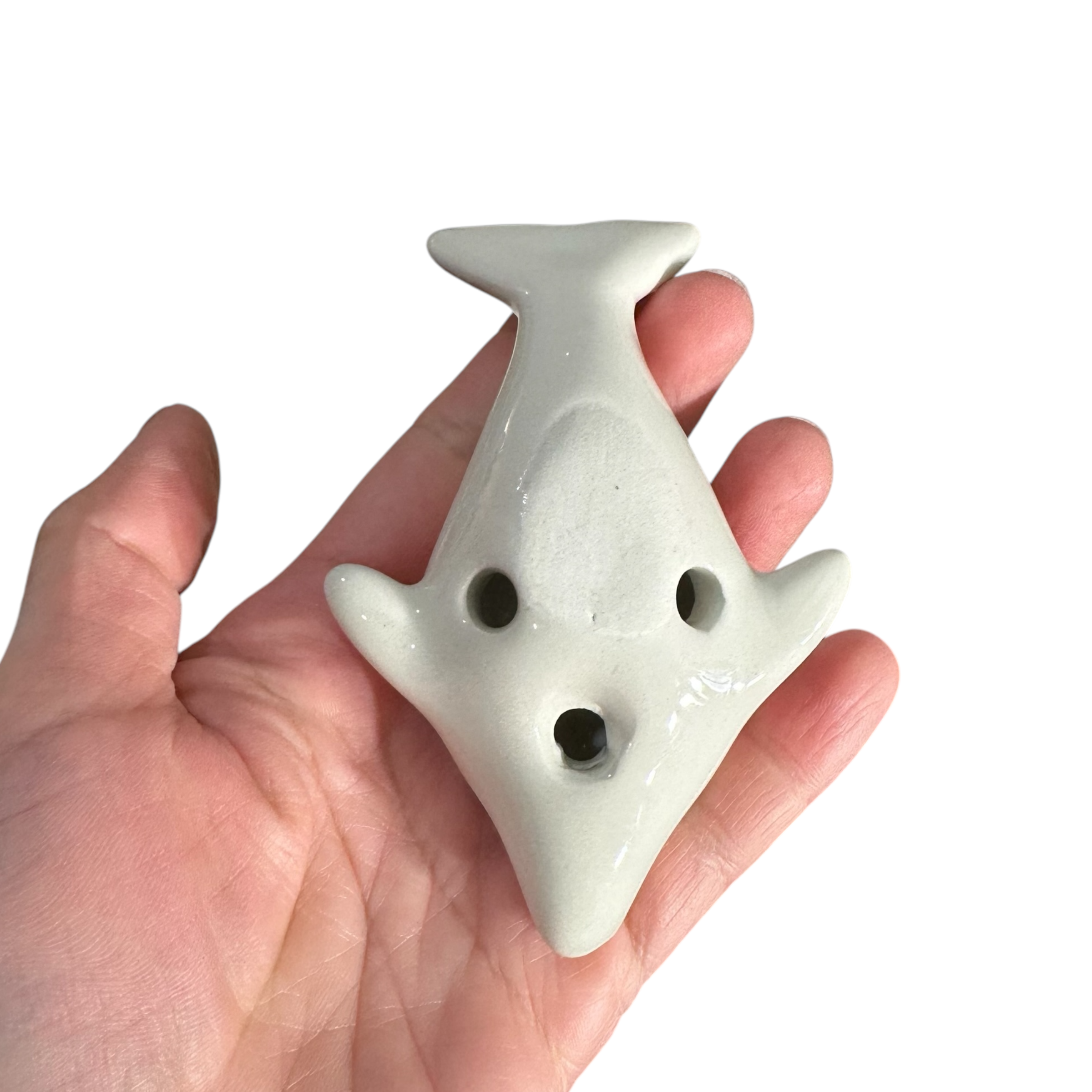 Ceramic Dolphin Ocarina Pink