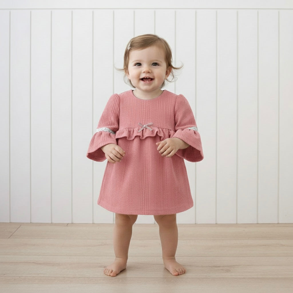 Amethyst Ruffle Bow Dress