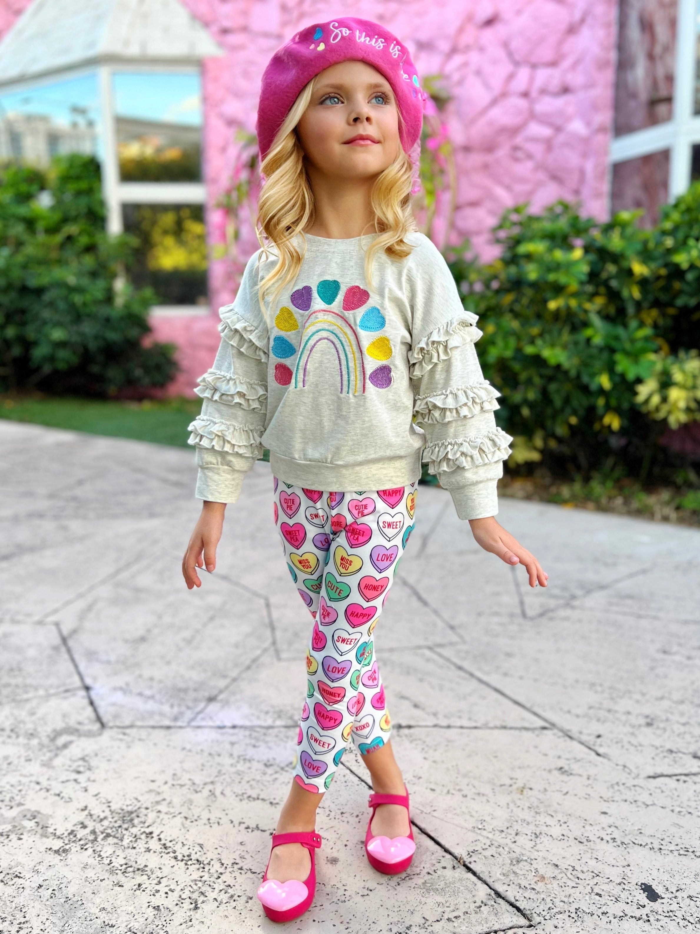 Big Love Rainbow Heart Legging Set