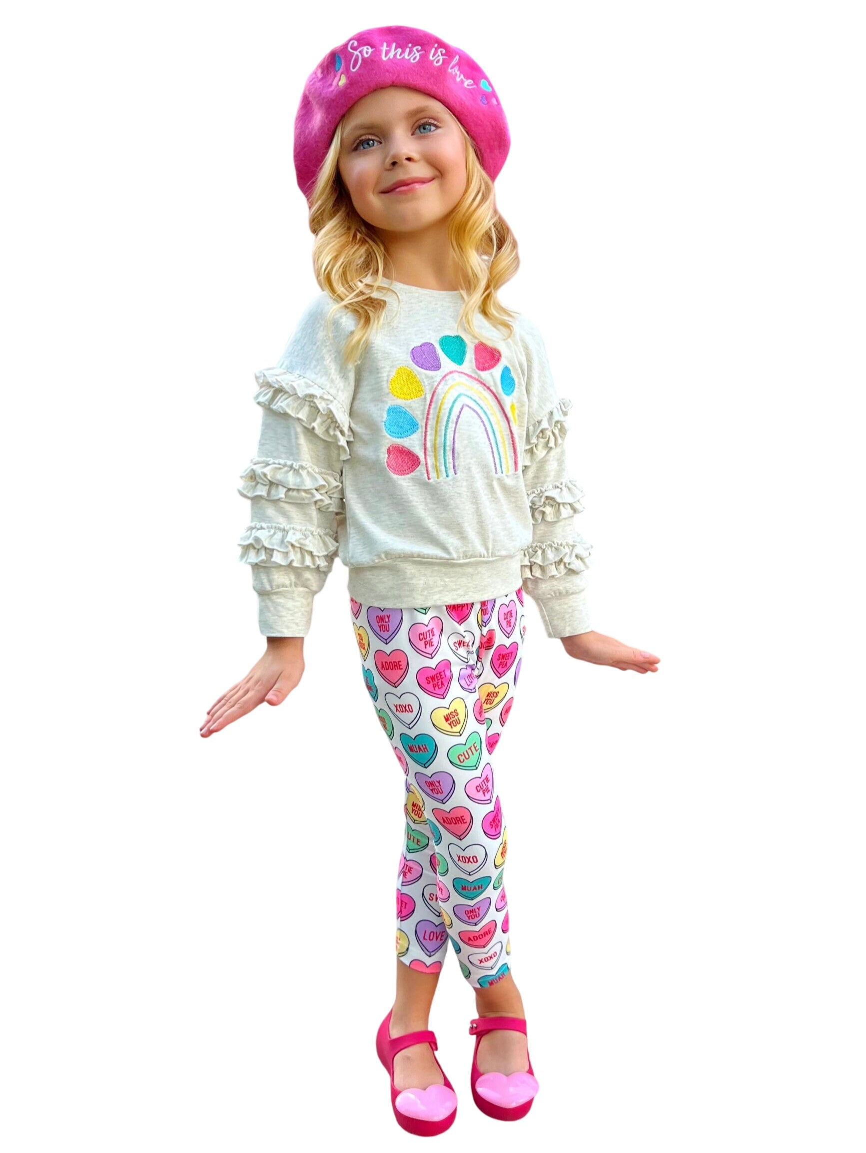 Big Love Rainbow Heart Legging Set