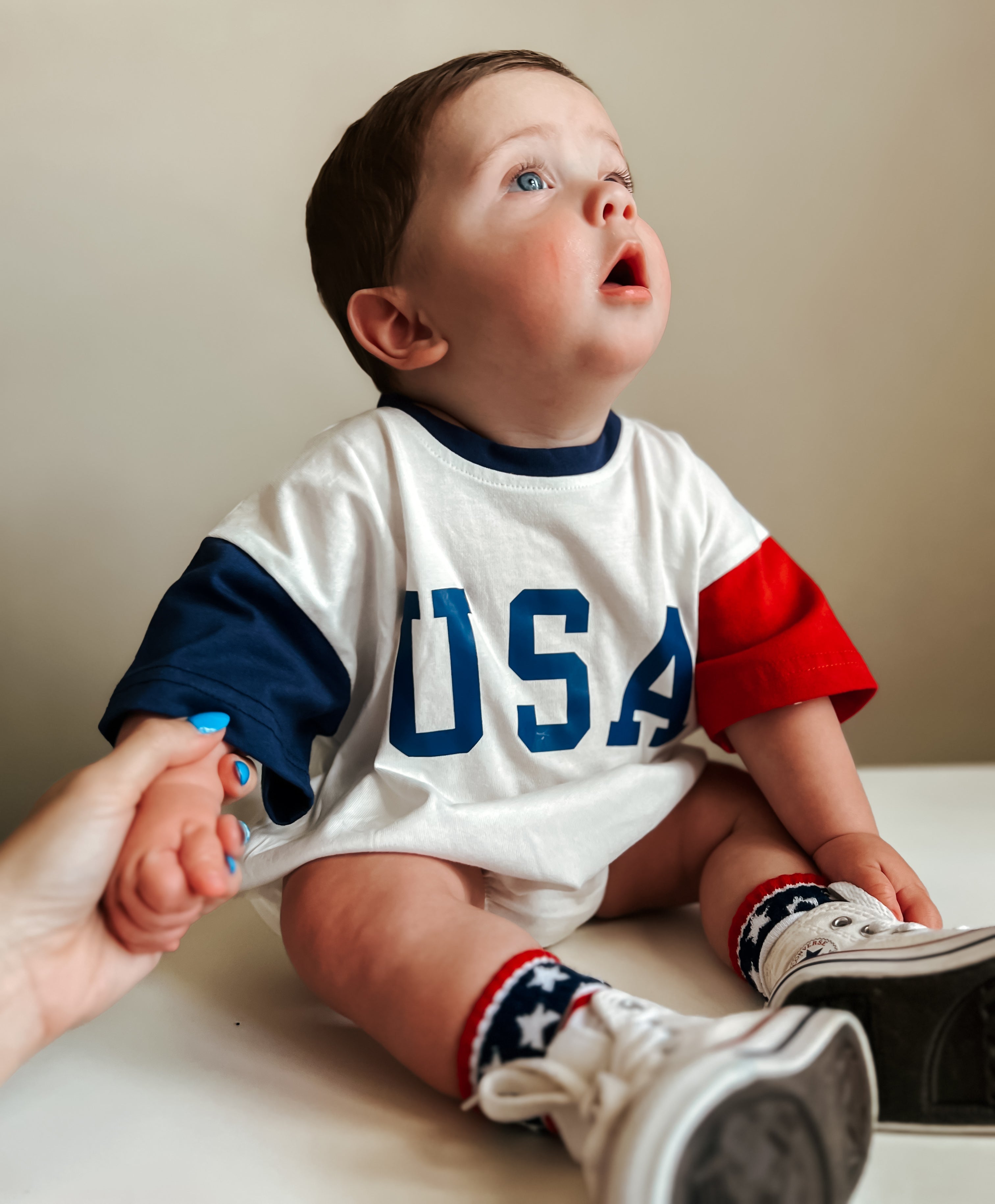 Stars And Stripes 4th Of July Socks - Infant, Toddler, Youth & Adult Sizes