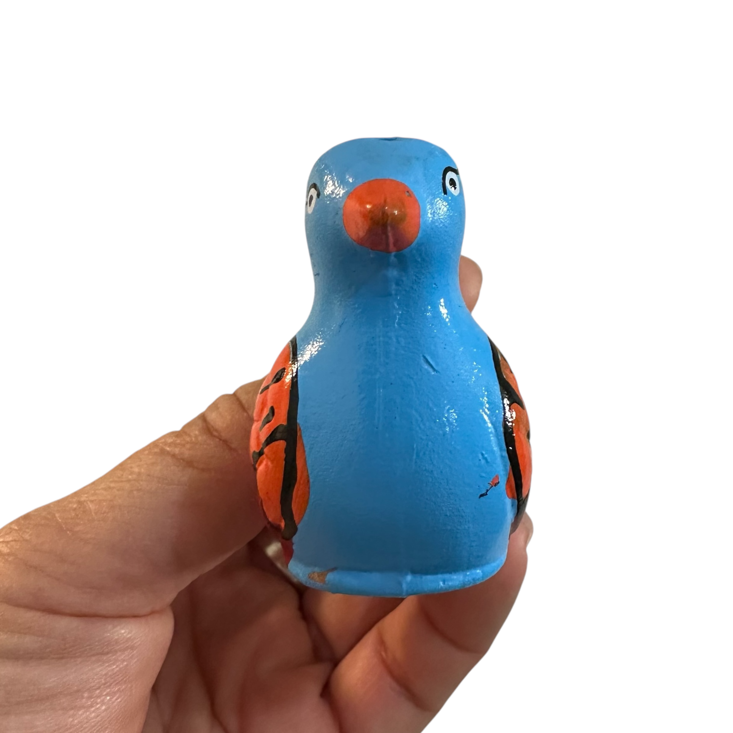 Clay Water Whistle Bird (blue Crest)
