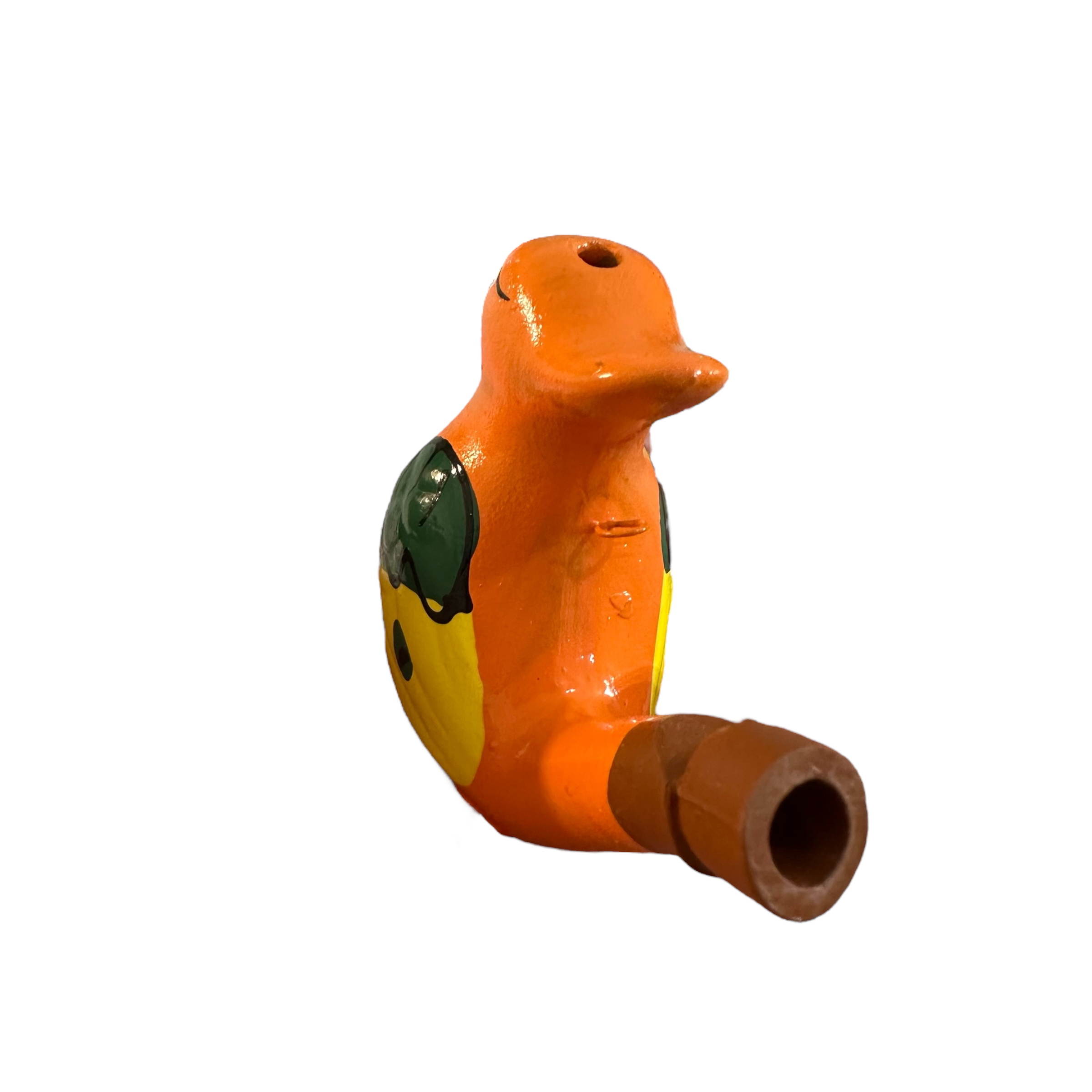 Clay Water Whistle Bird (orange Crest)