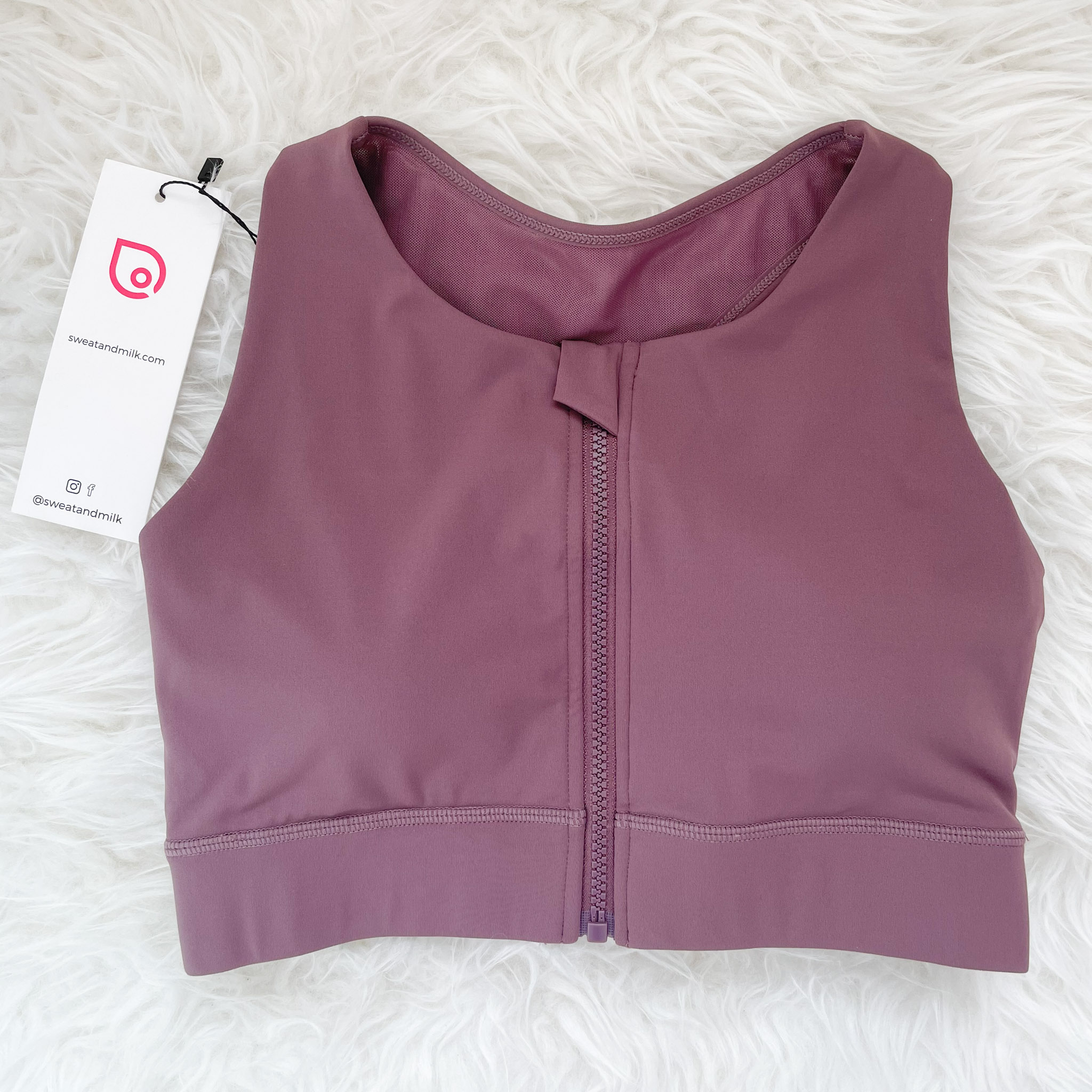 Capucine 2 - High Neck High Support Nursing & Hands Free Pumping Sports Bra (lavender Smoke)