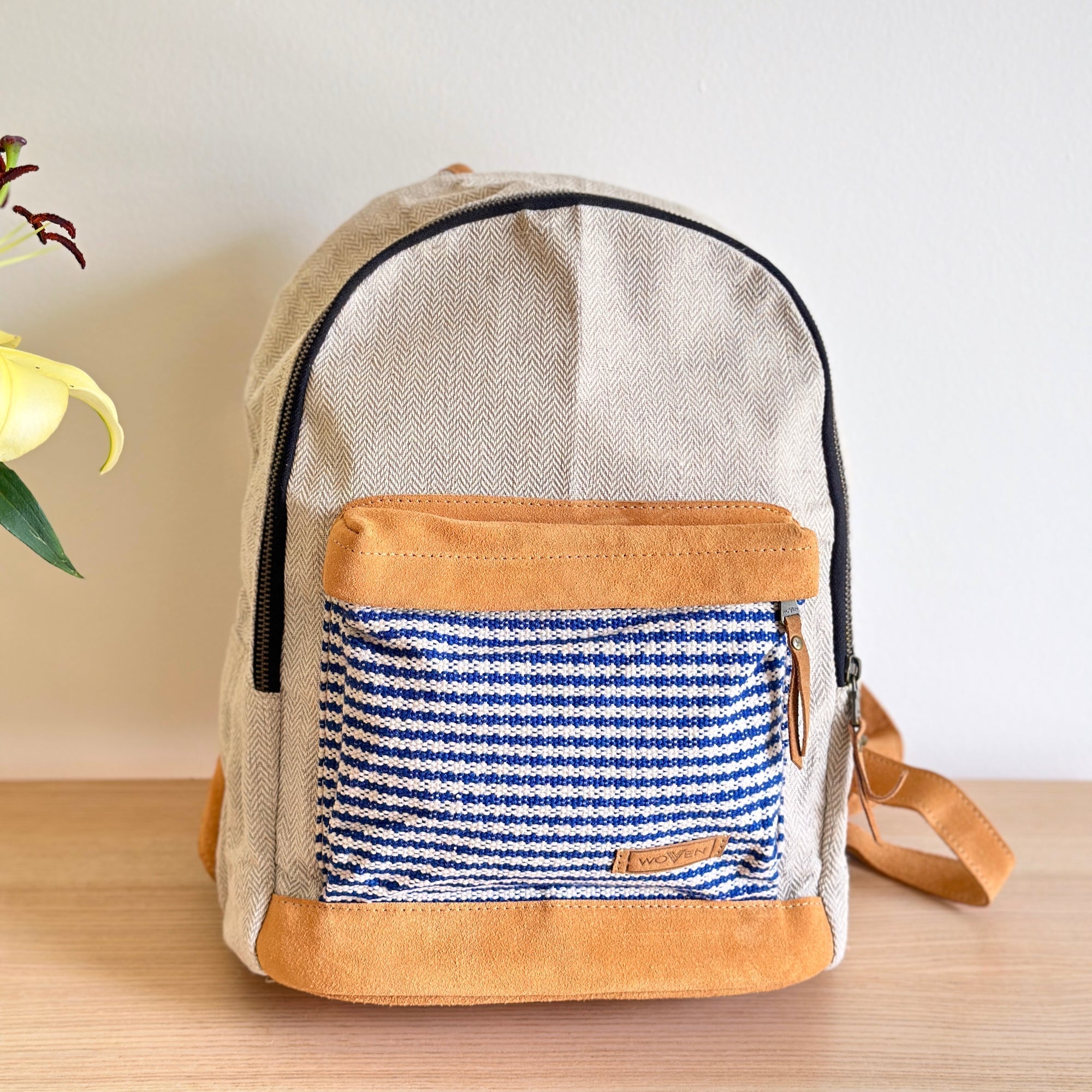 Woven 14" Laptop Backpack - Houndstooth