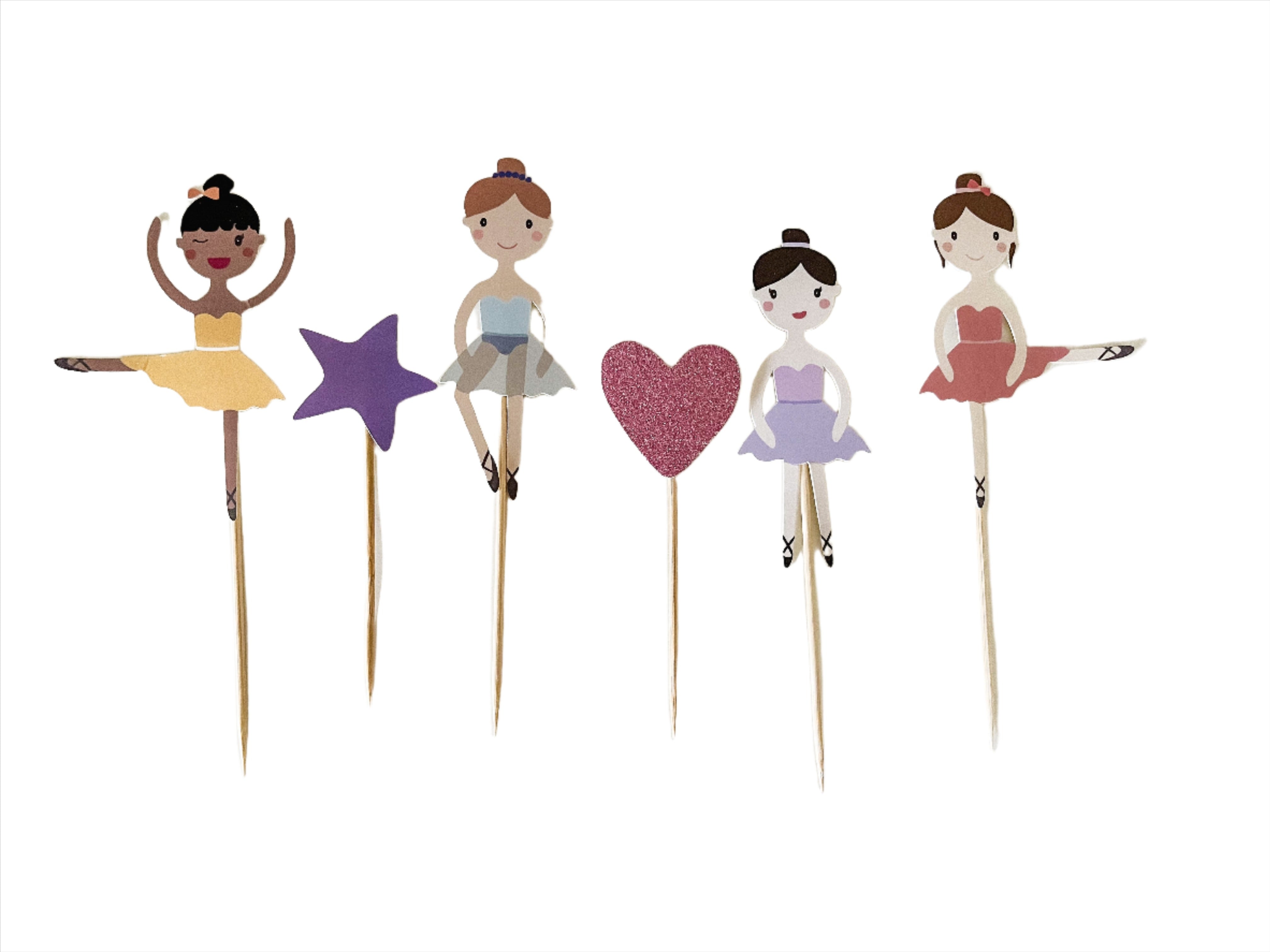 Ballet Cupcake Toppers (8 Per Set)