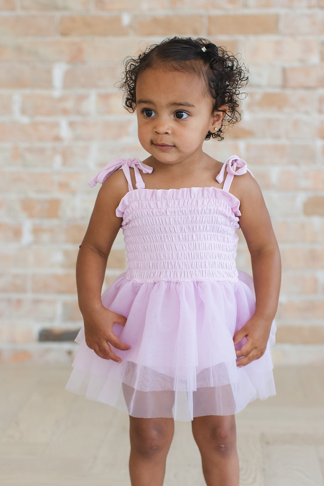 Petal - Smocked Tulle Bodysuit Dress