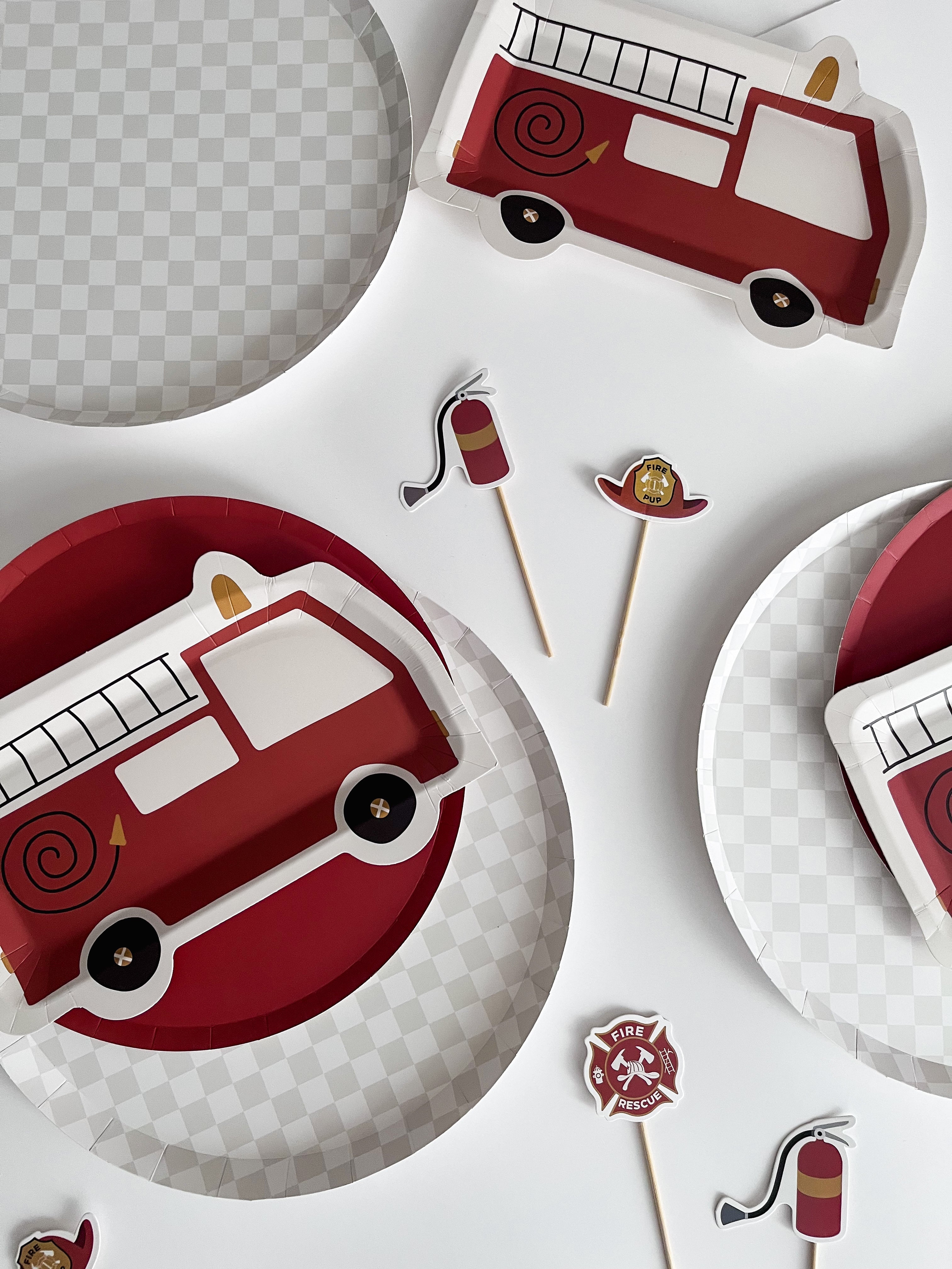 Fire Truck Toppers (8 Count)