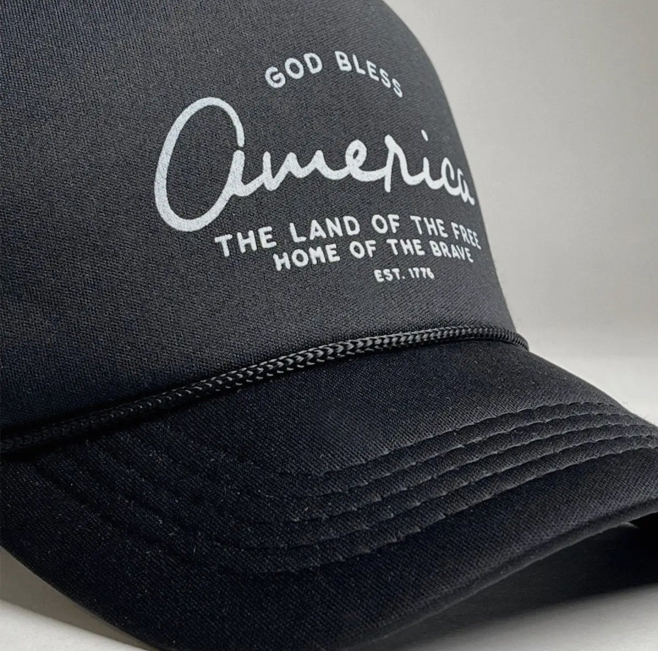 God Bless America - Land Of The Free Trucker Hat
