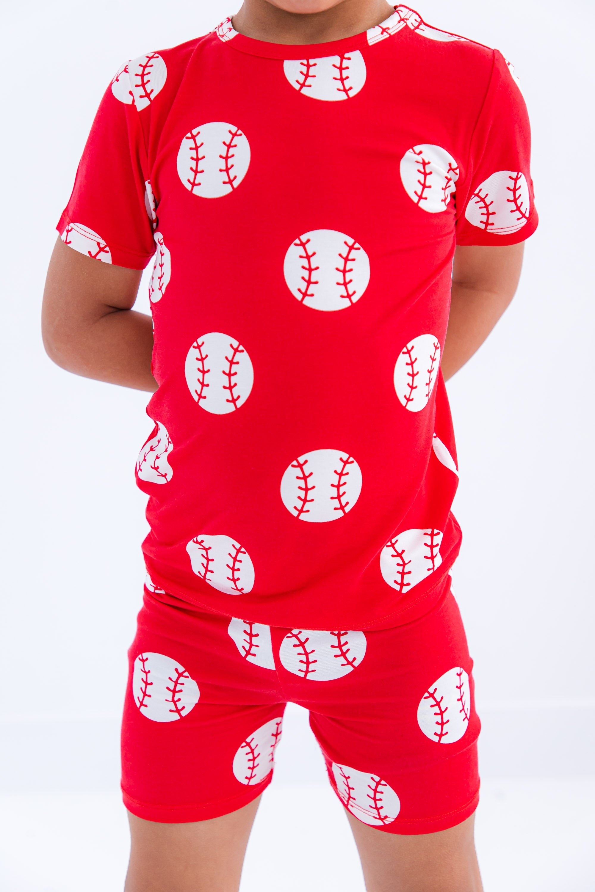 Baseball 2-piece Pajamas- Red