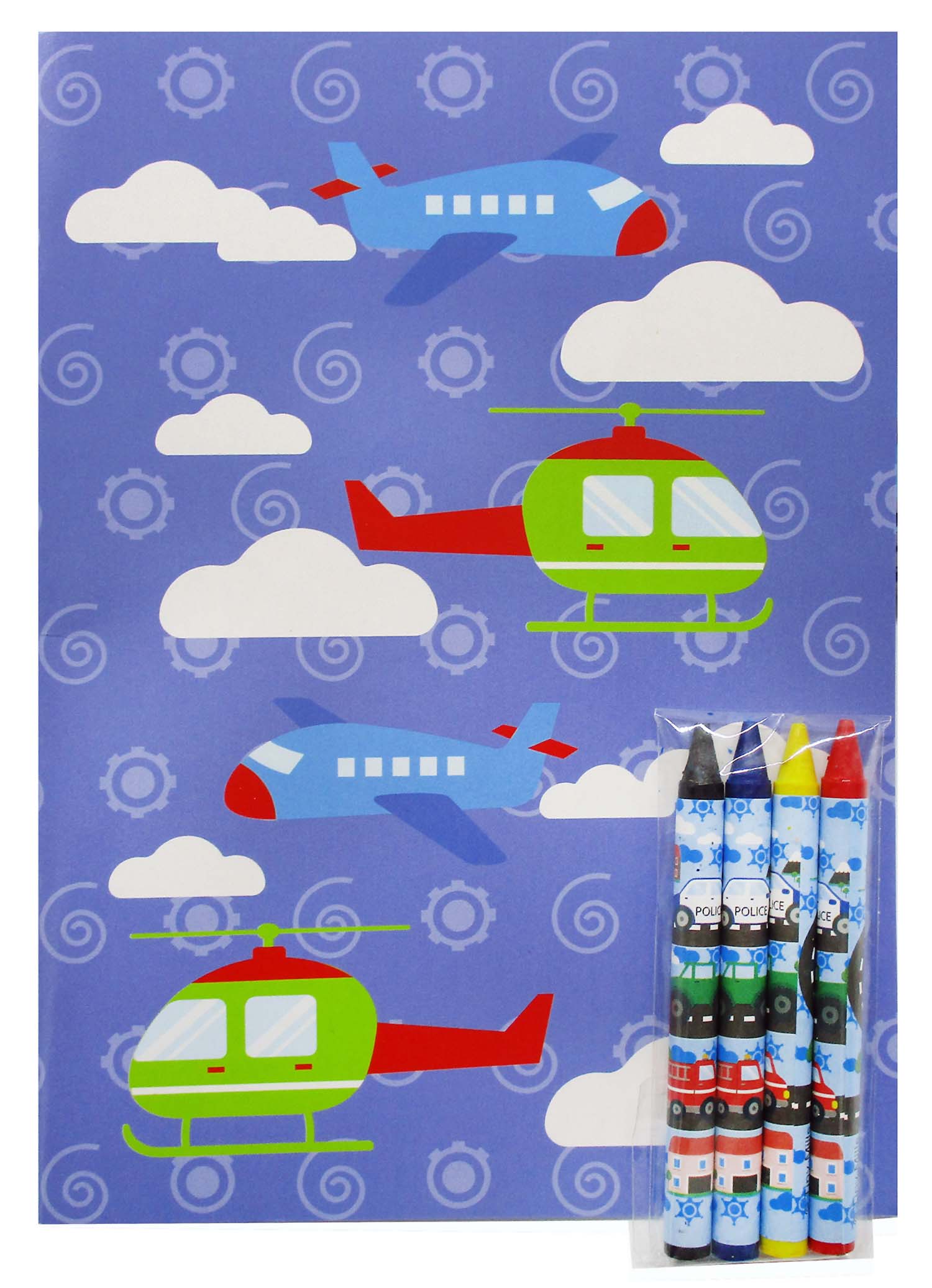 Transportation Vehicles Trains And Construction Coloring Books - Set Of 6 Or 12