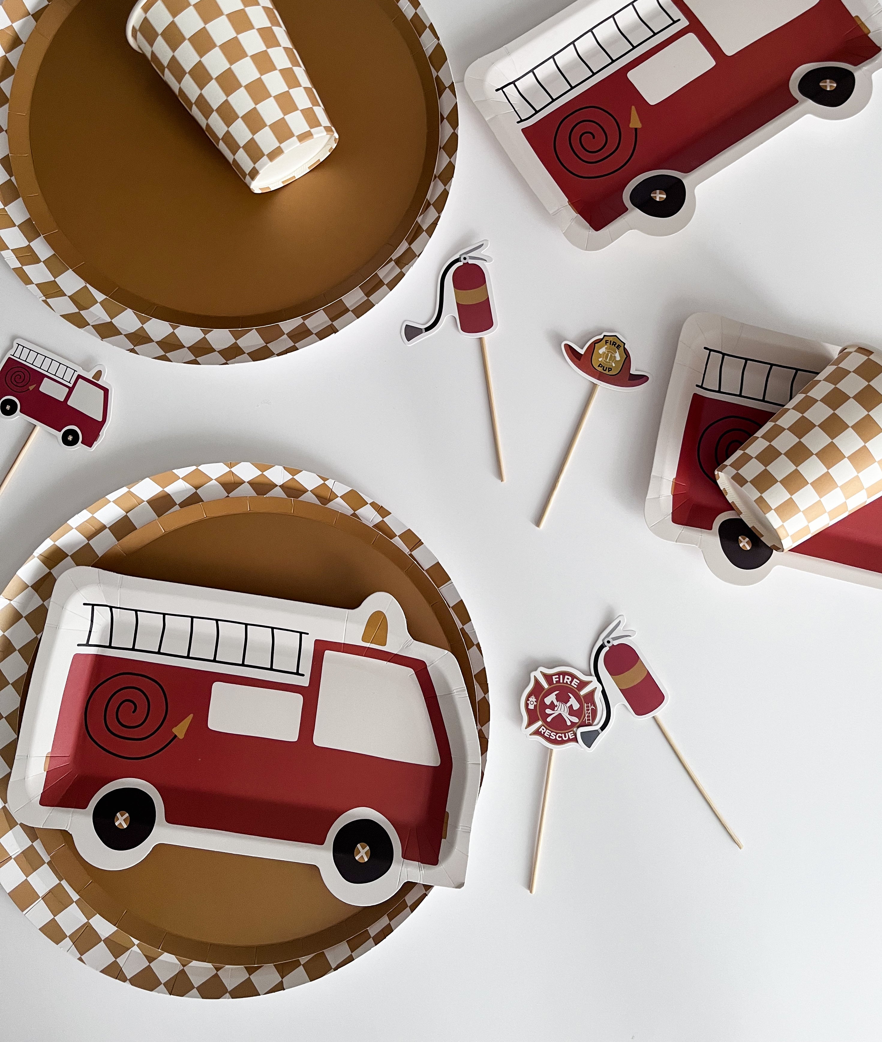 Fire Truck Toppers (8 Count)