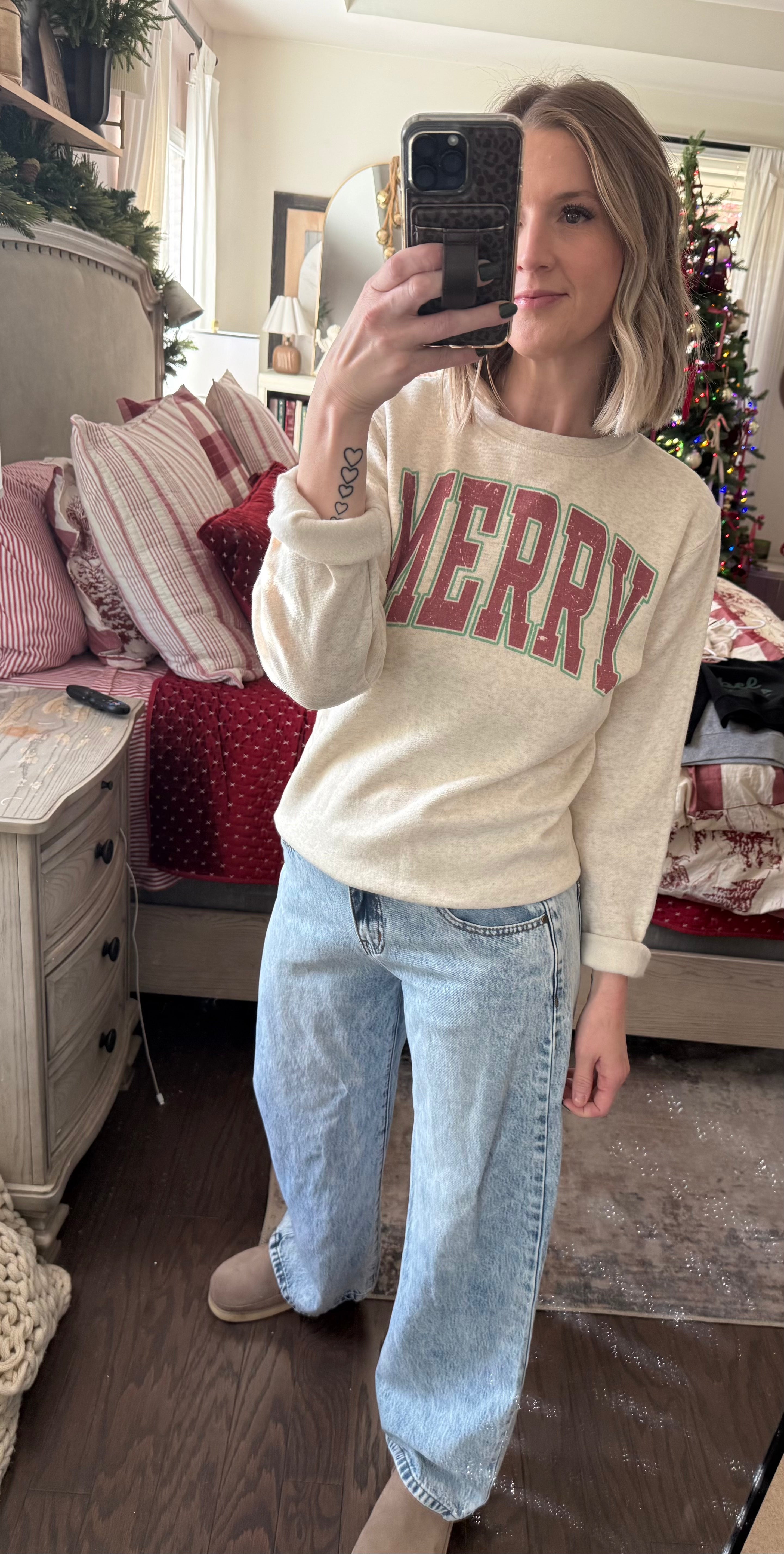 Merry Varsity Sweatshirt