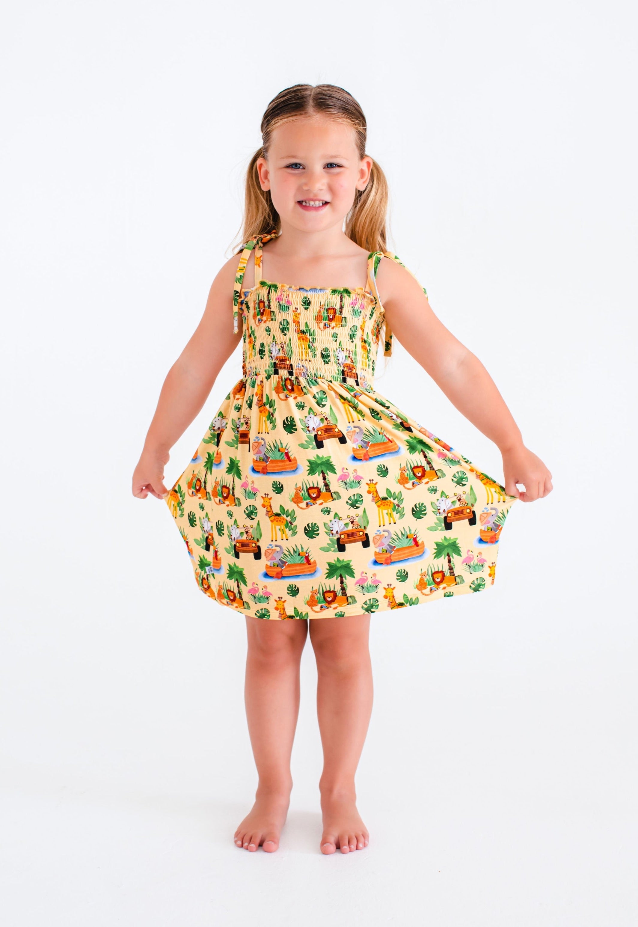 Leo Smocked Birdie Dress