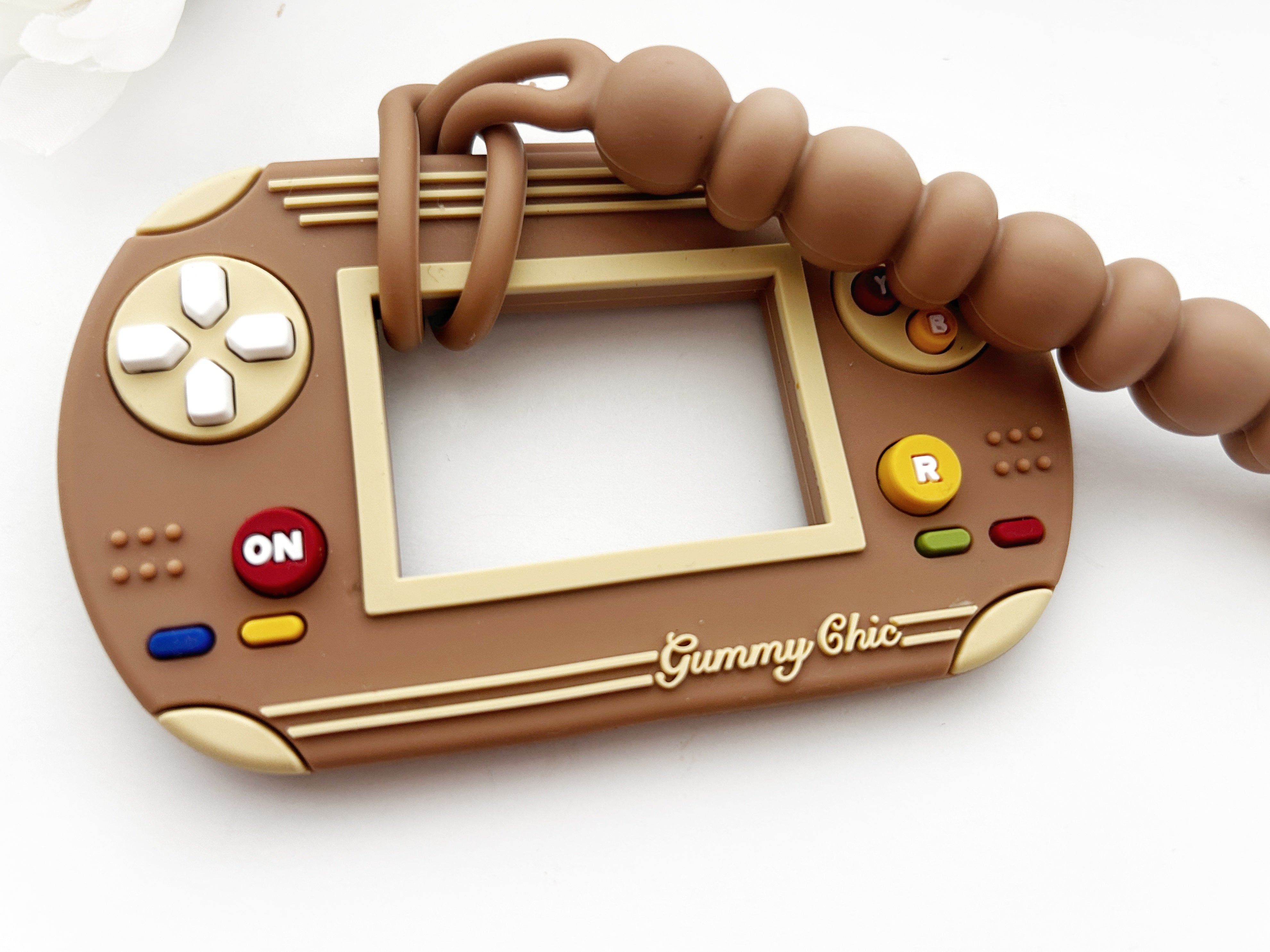Handheld Video Game Silicone Teether: Nostalgic & Safe Choice