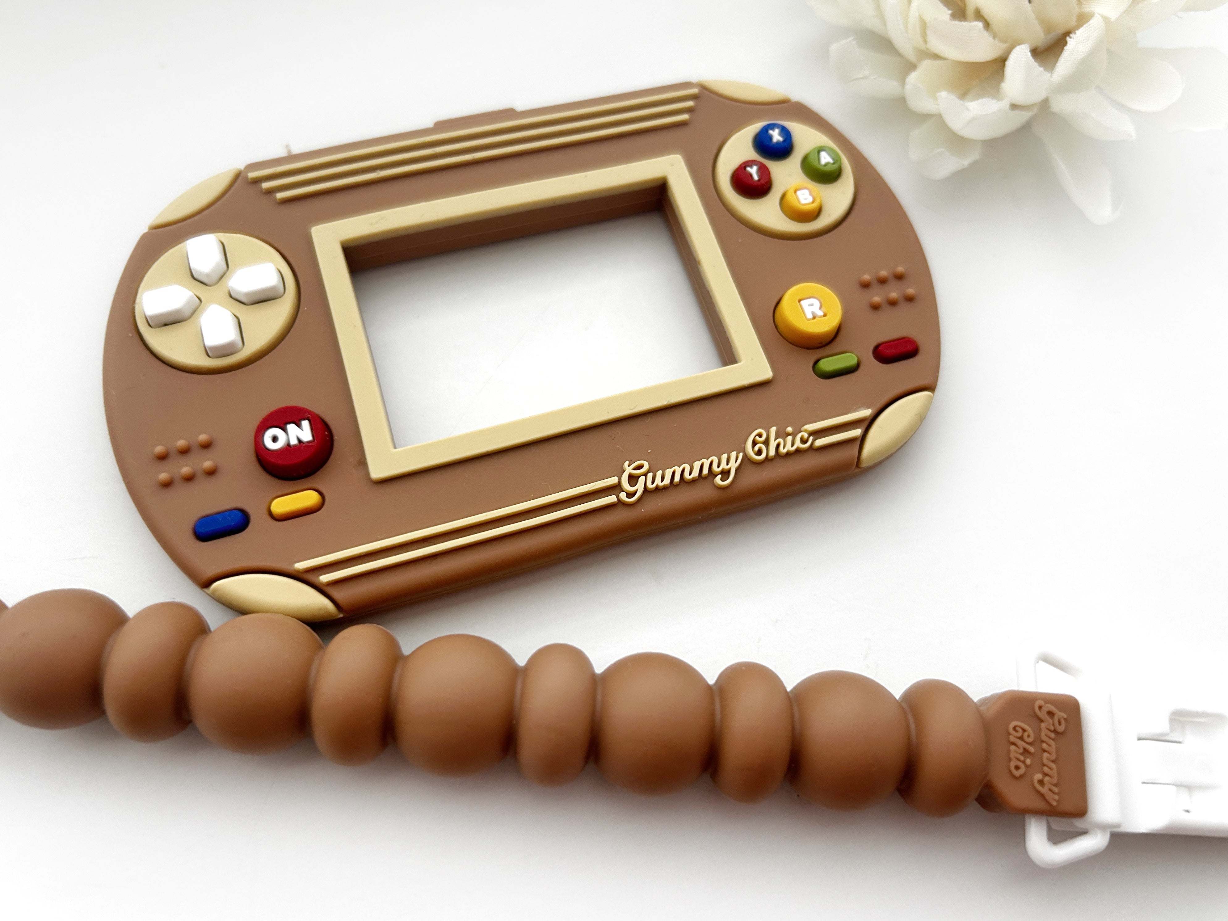 Handheld Video Game Silicone Teether: Nostalgic & Safe Choice