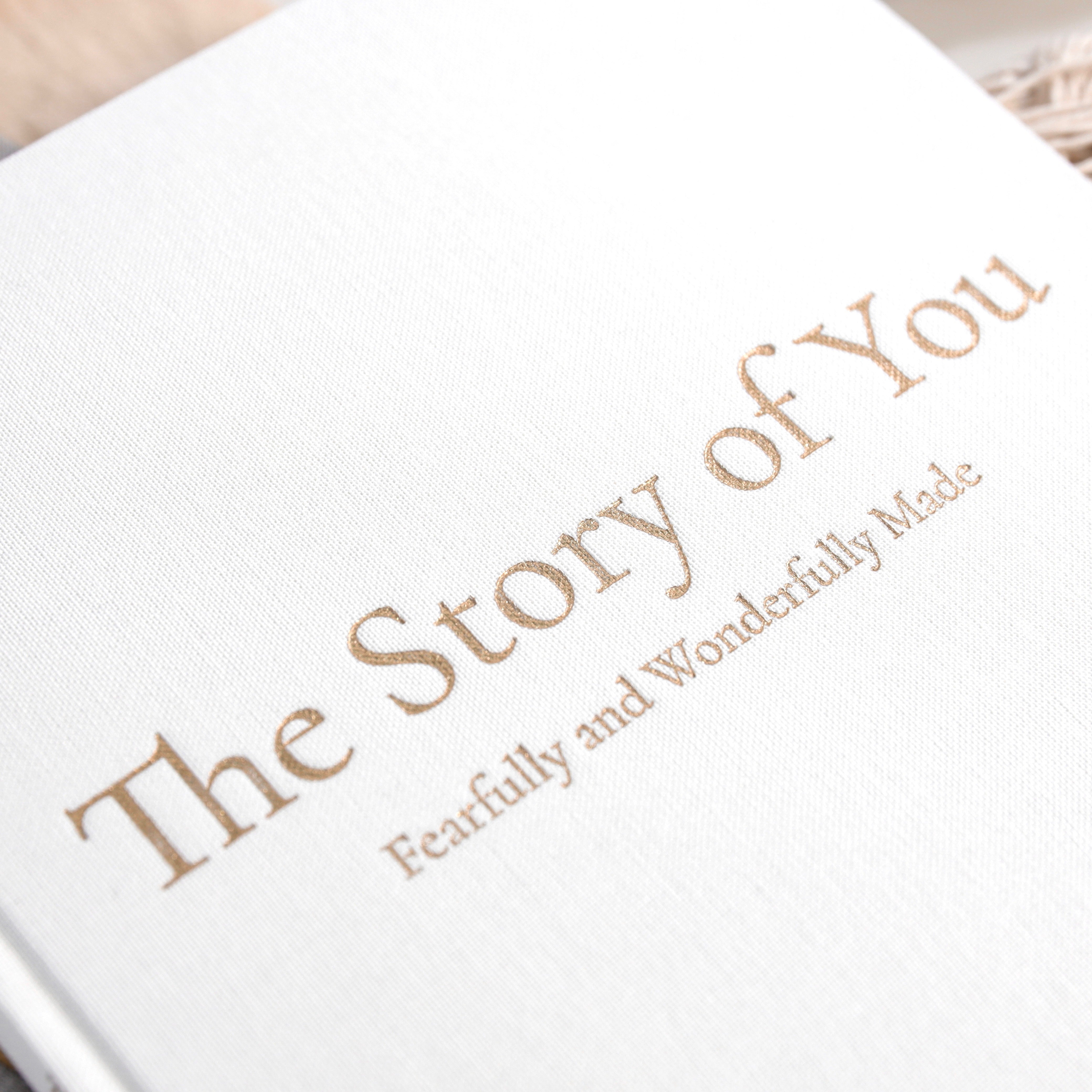 The Story Of You: Fearfully And Wonderfully Made (forest Friends) - Linen Baby Keepsake Book With Storage Box