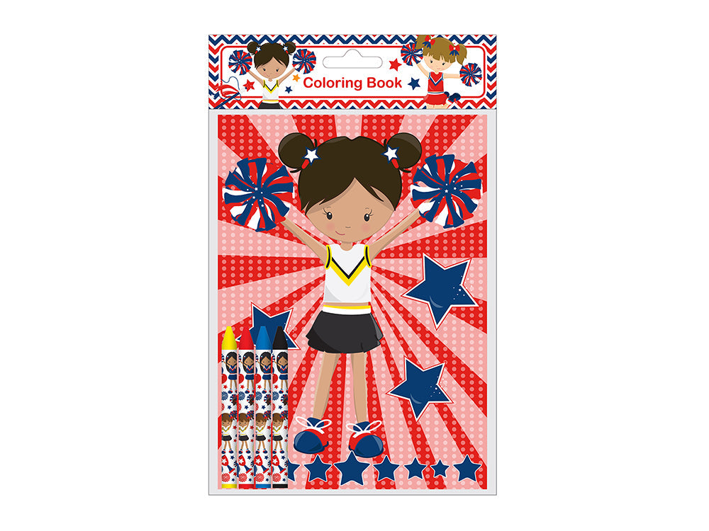 Cheerleading Coloring Books - Set Of 6 Or 12