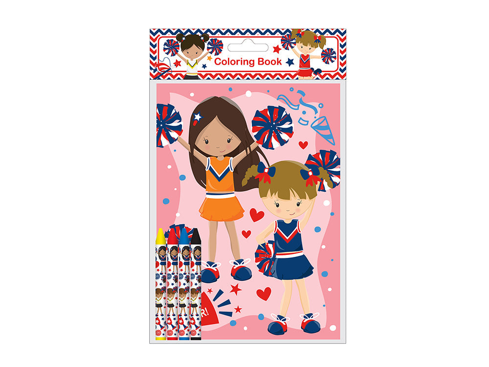 Cheerleading Coloring Books - Set Of 6 Or 12