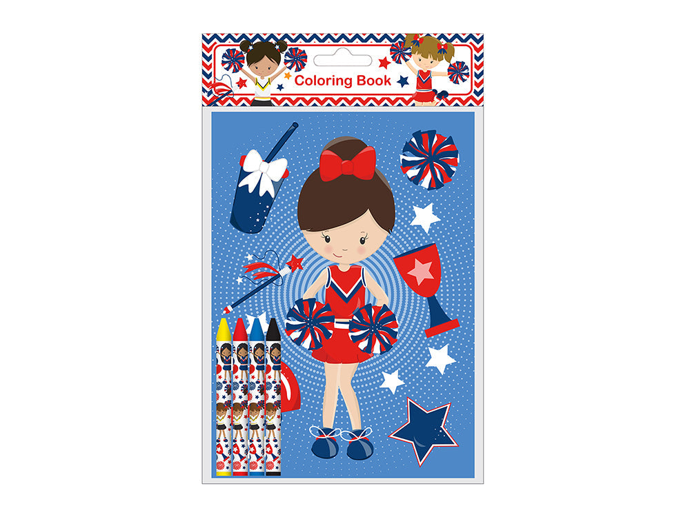 Cheerleading Coloring Books - Set Of 6 Or 12