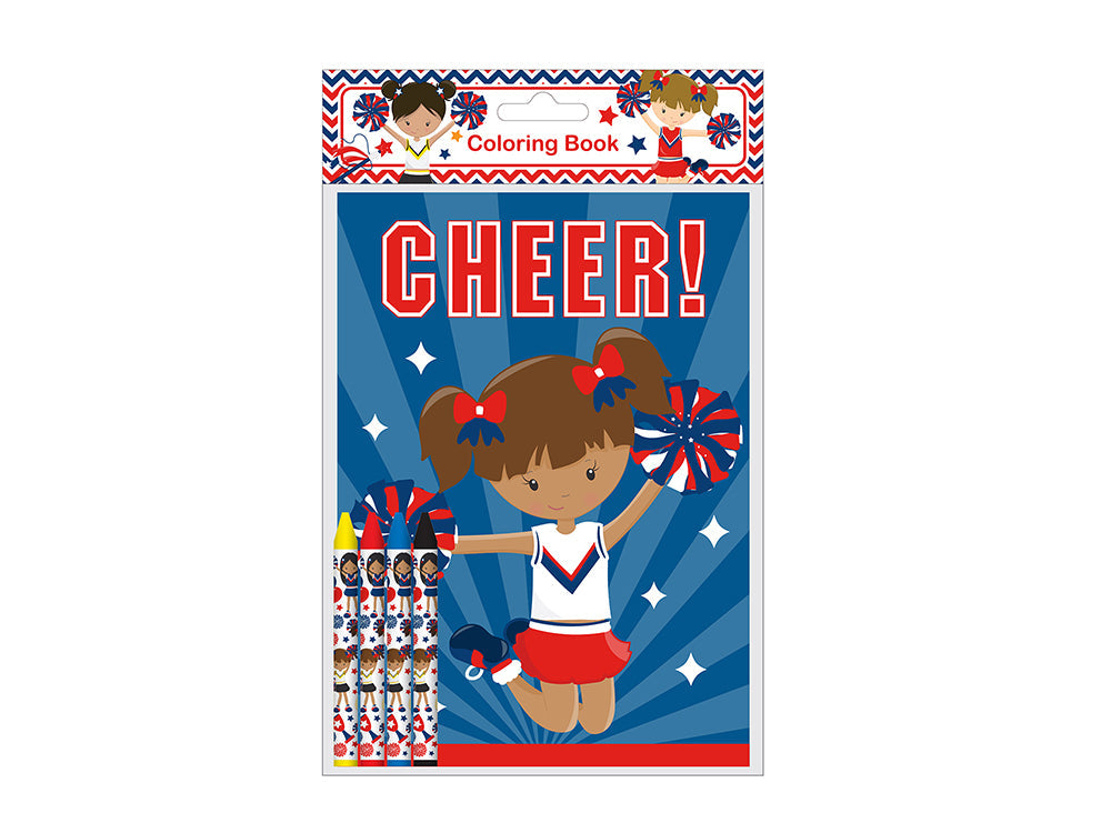 Cheerleading Coloring Books - Set Of 6 Or 12