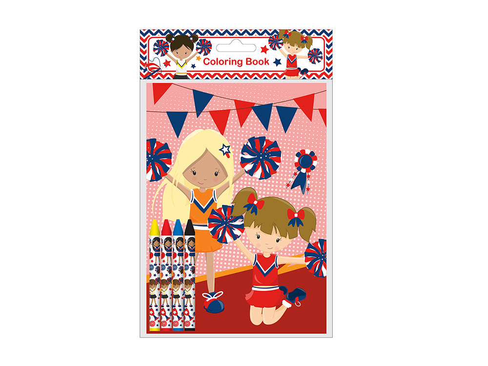 Cheerleading Coloring Books - Set Of 6 Or 12