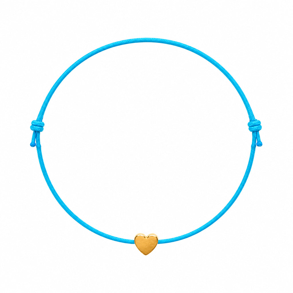 Gold Heart Hematite Charm Bracelet