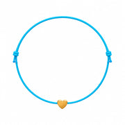 Gold Heart Hematite Charm Bracelet