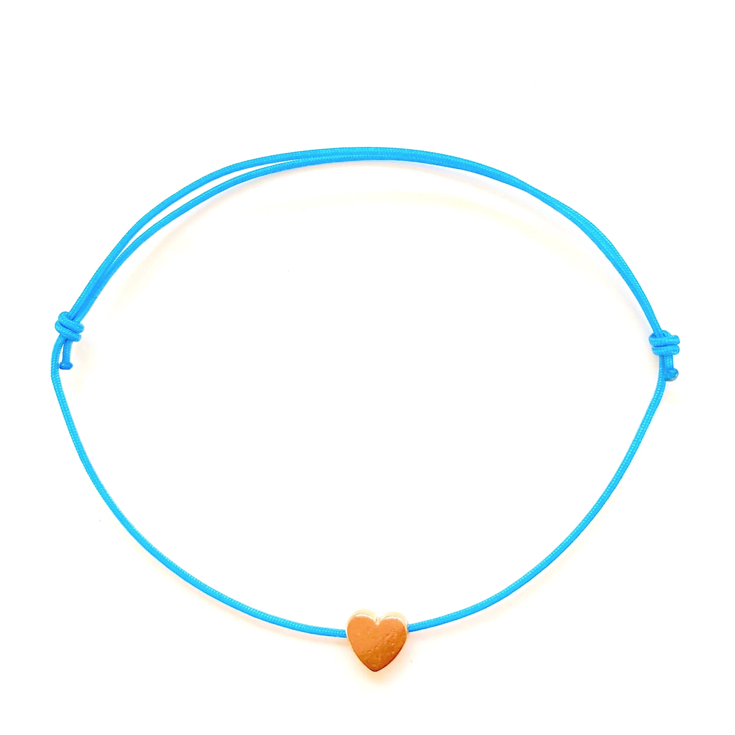 Gold Heart Hematite Charm Bracelet