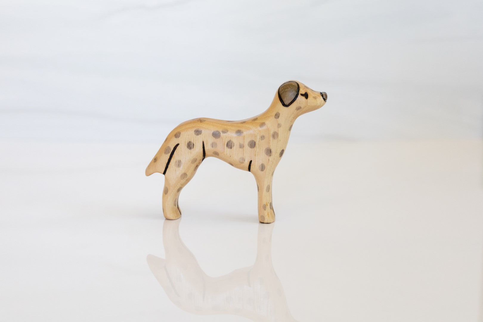 Wooden Dalmatian Toy Dog