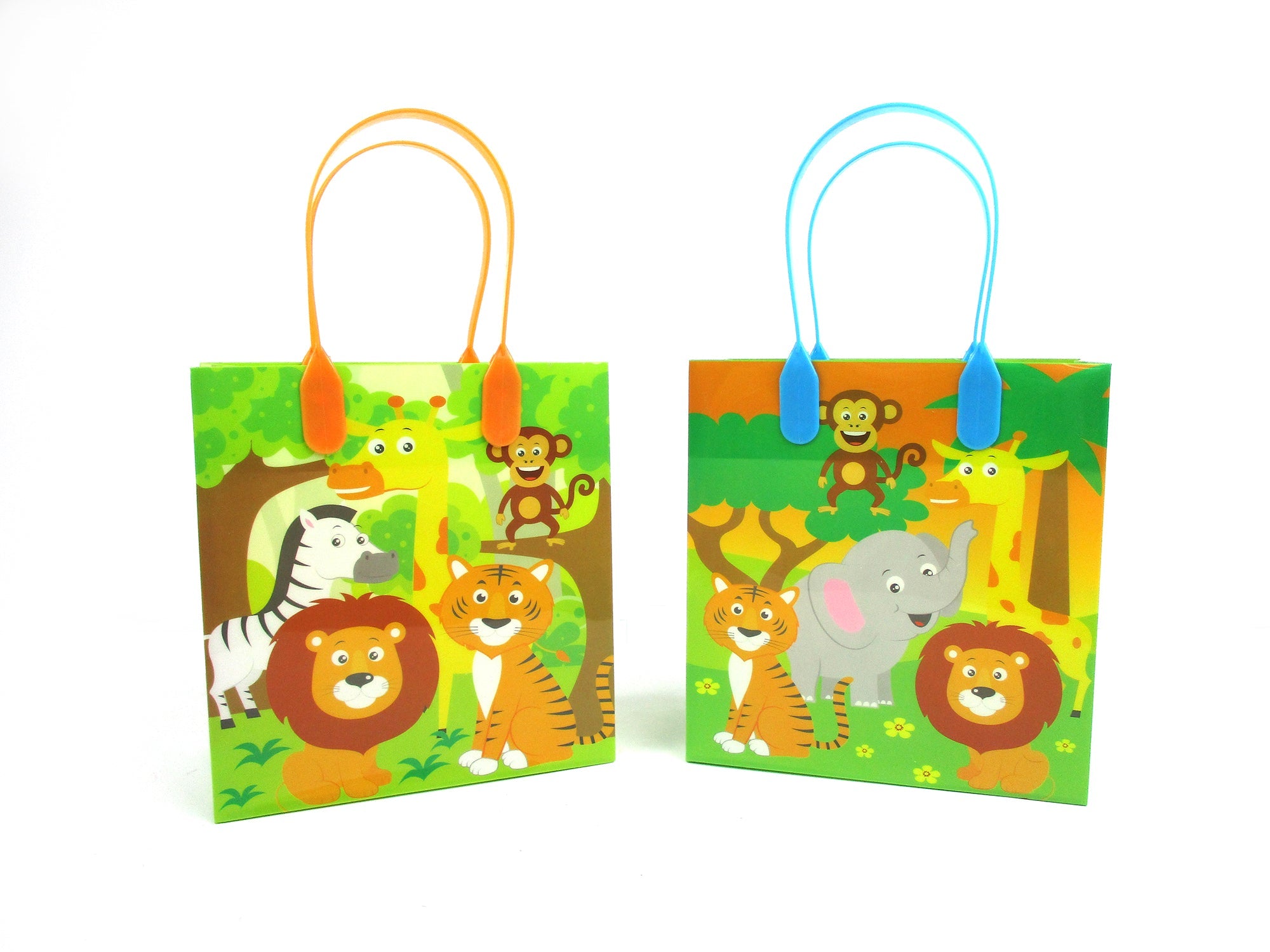 Safari Jungle Animals Party Favor Bags Treat Bags - Set Of 6 Or 12