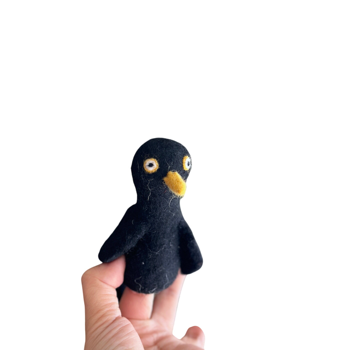 Black Raven Finger Puppet