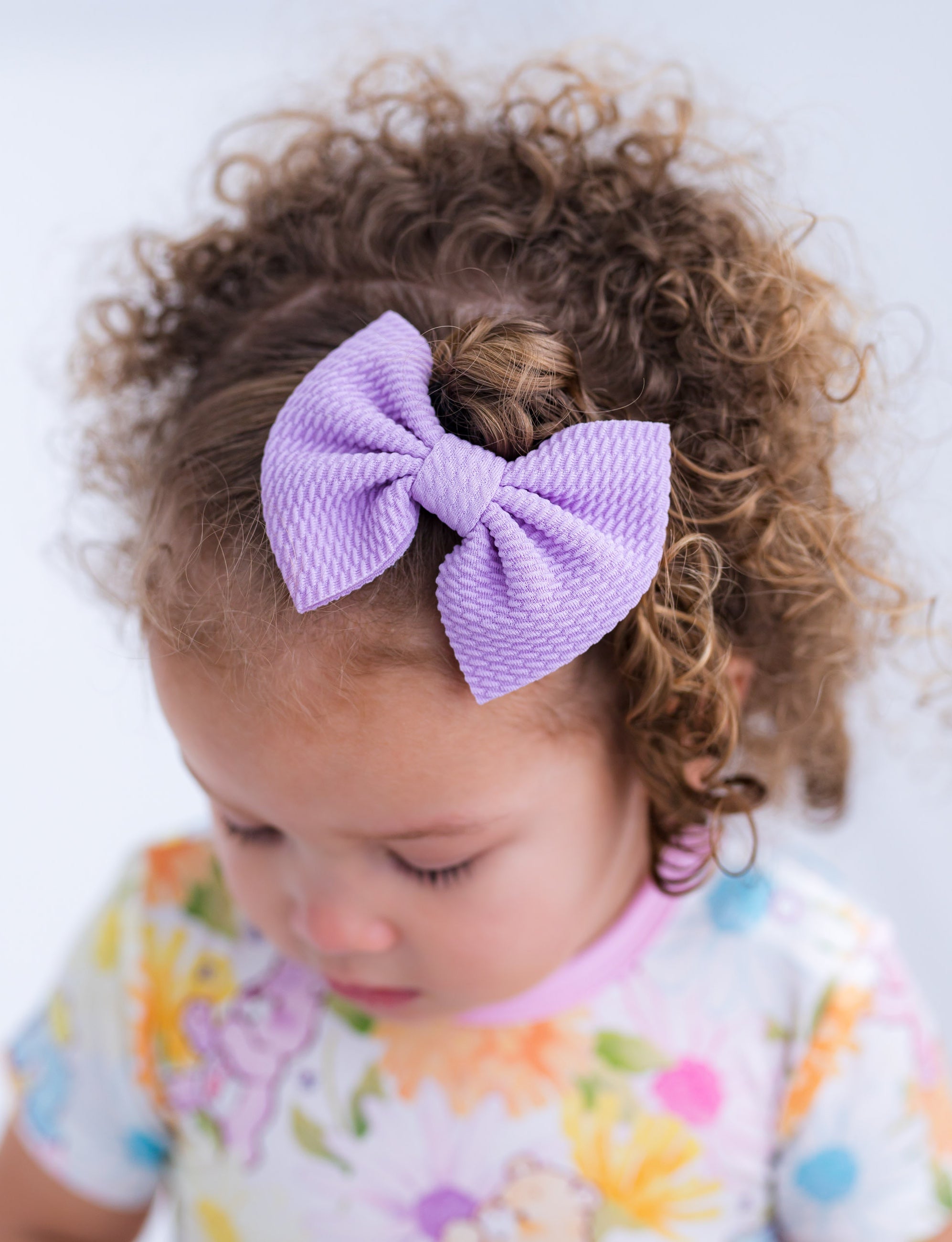 Lavender Clippy Bow Set