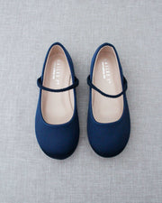 Satin Mary Jane Flats