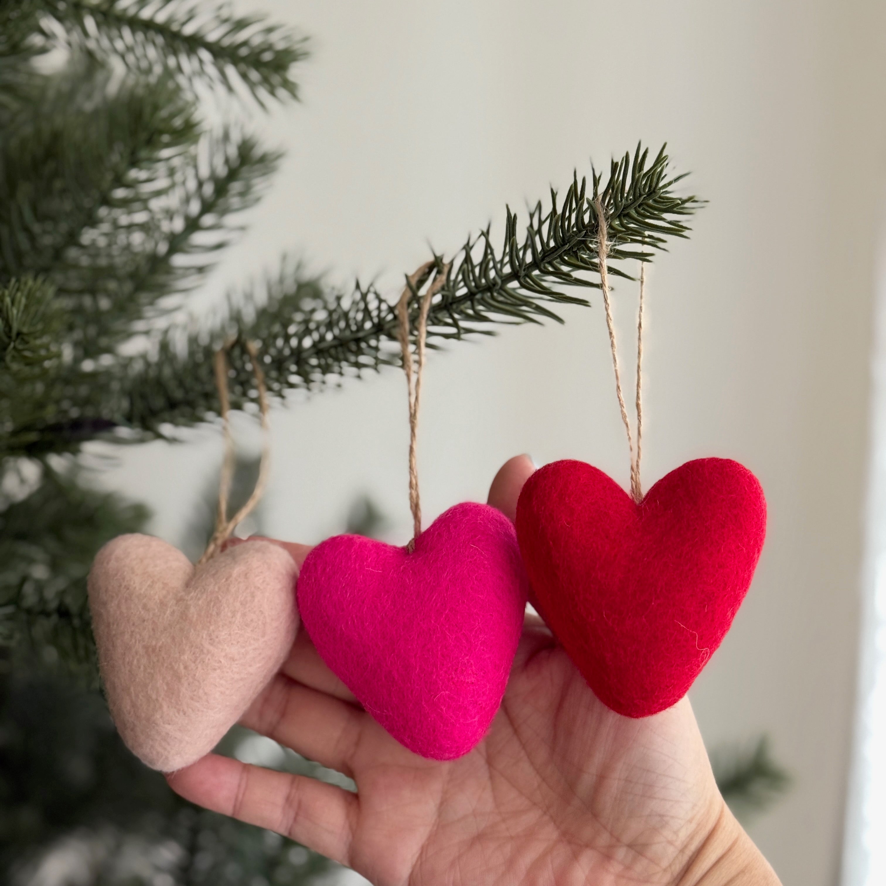 Valentine Felt Heart Keychain