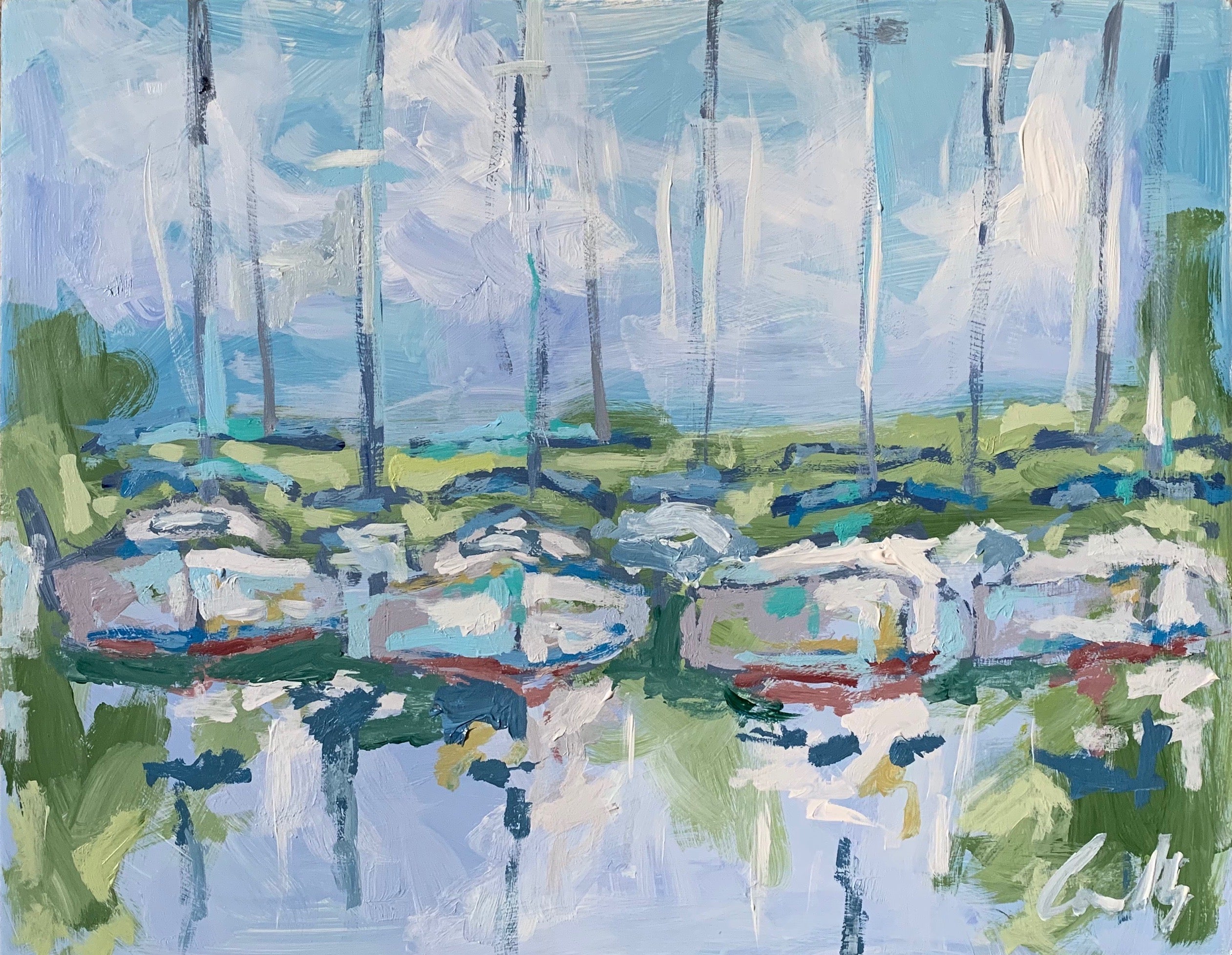 Sailing Through The Garden Print