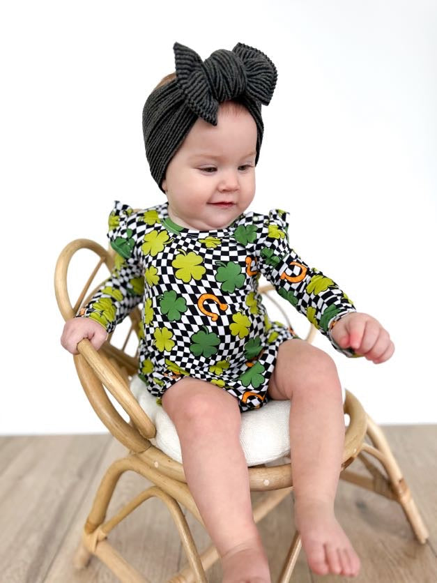Shamrockin' Checks Dream Bubble Romper