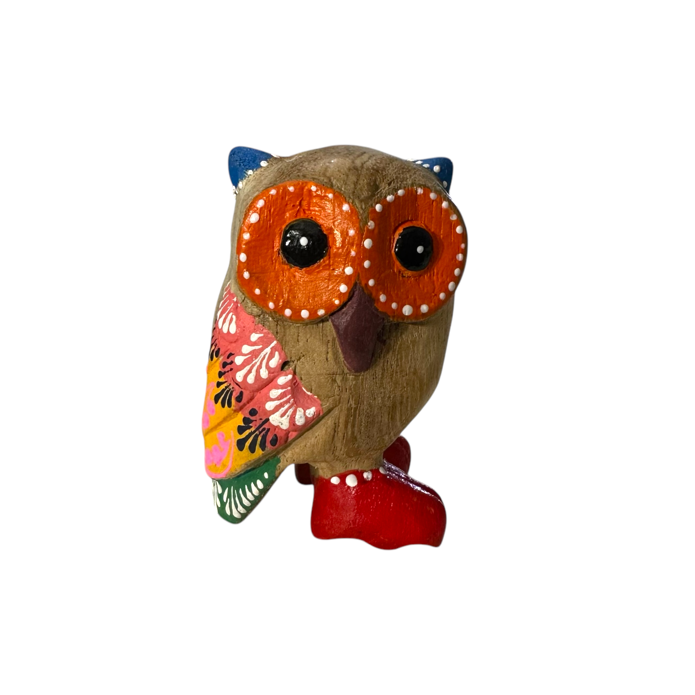 Red-boot Owl With Blue Ears