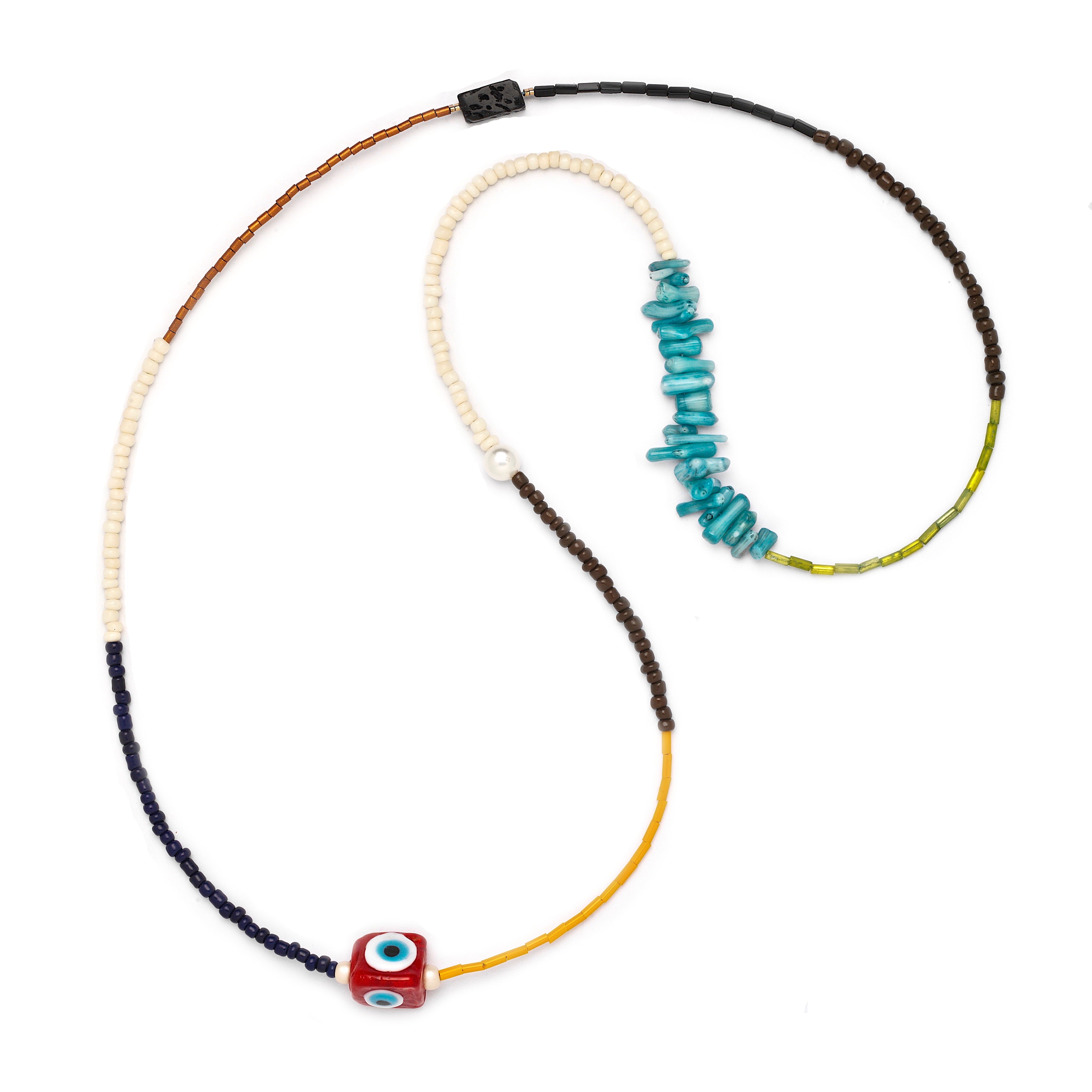 Yeji Square Evil Eye Necklace