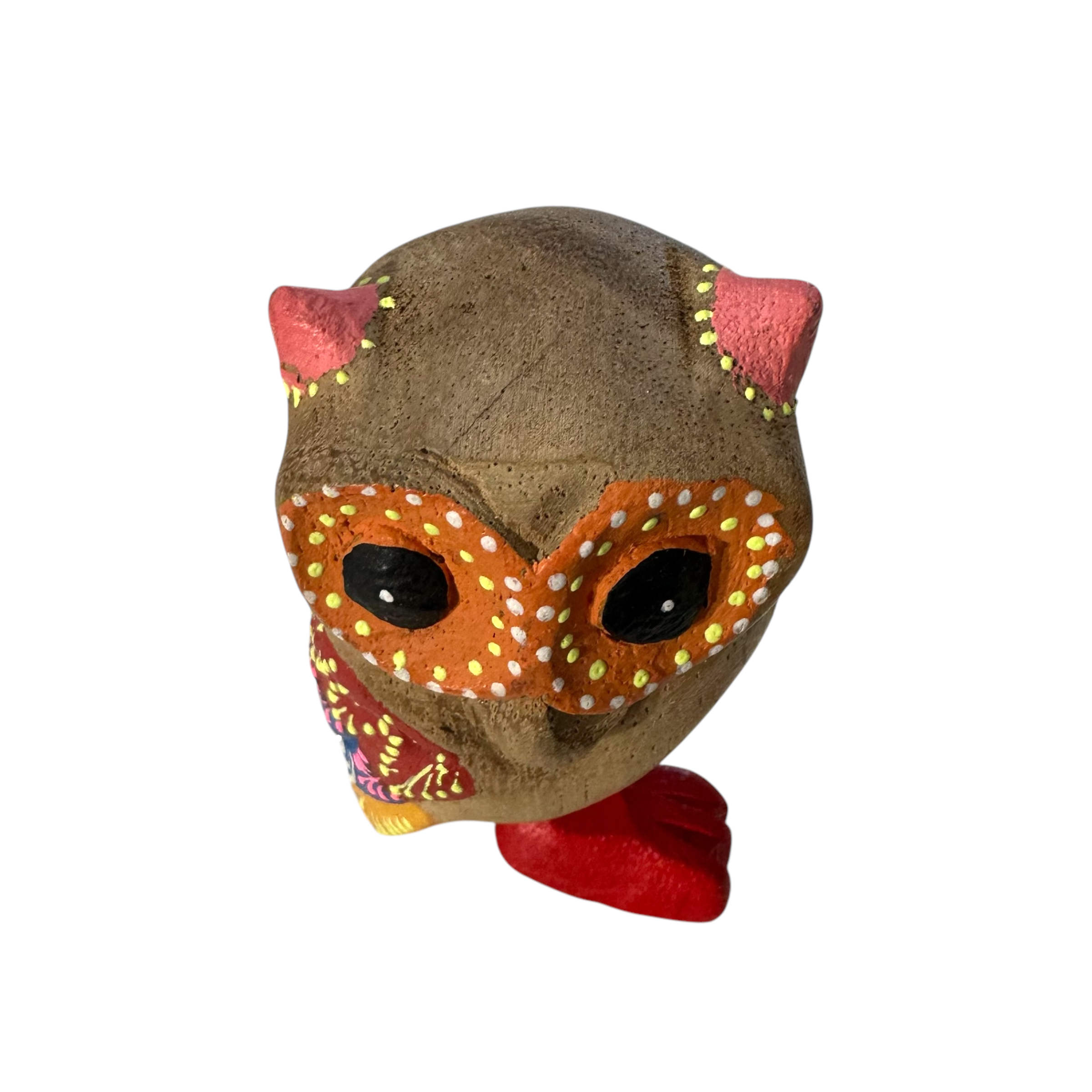 Yellow-spotted Owl With Red Boots