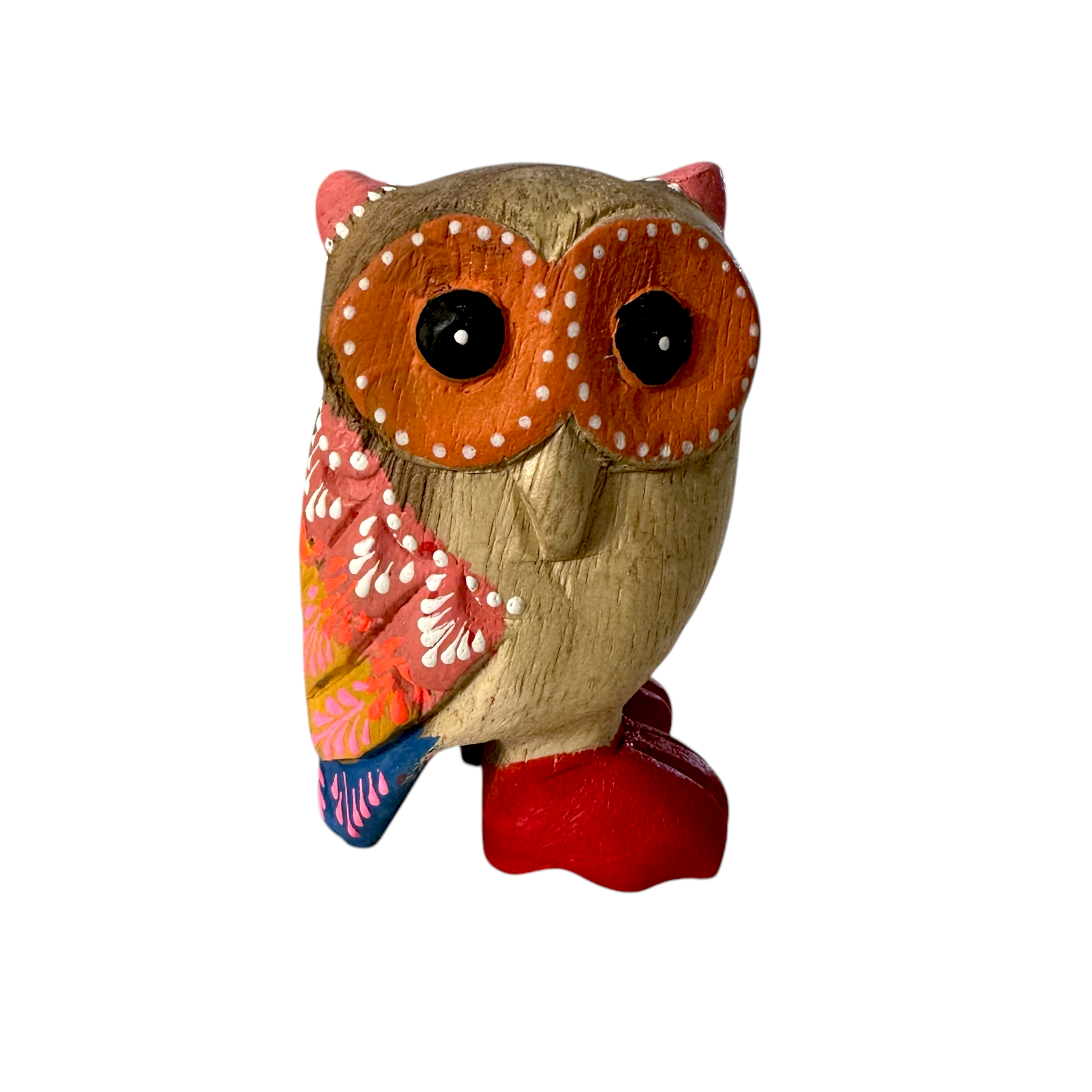 Pink-eared Owl With Red Boots