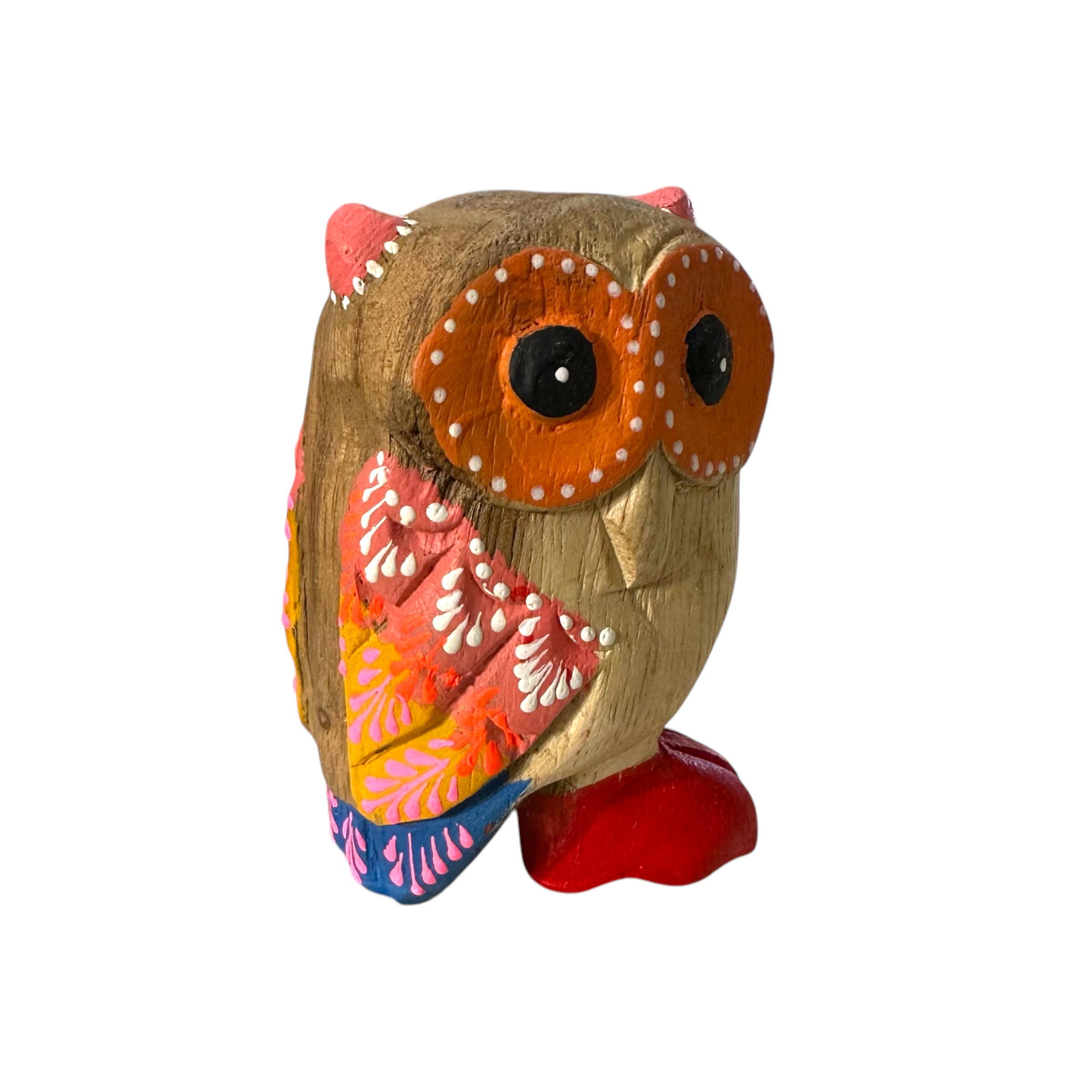 Pink-eared Owl With Red Boots