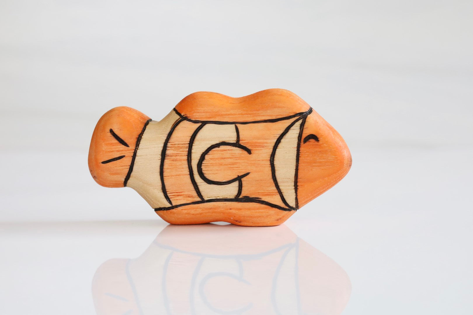 Wooden Clown Fish Toy