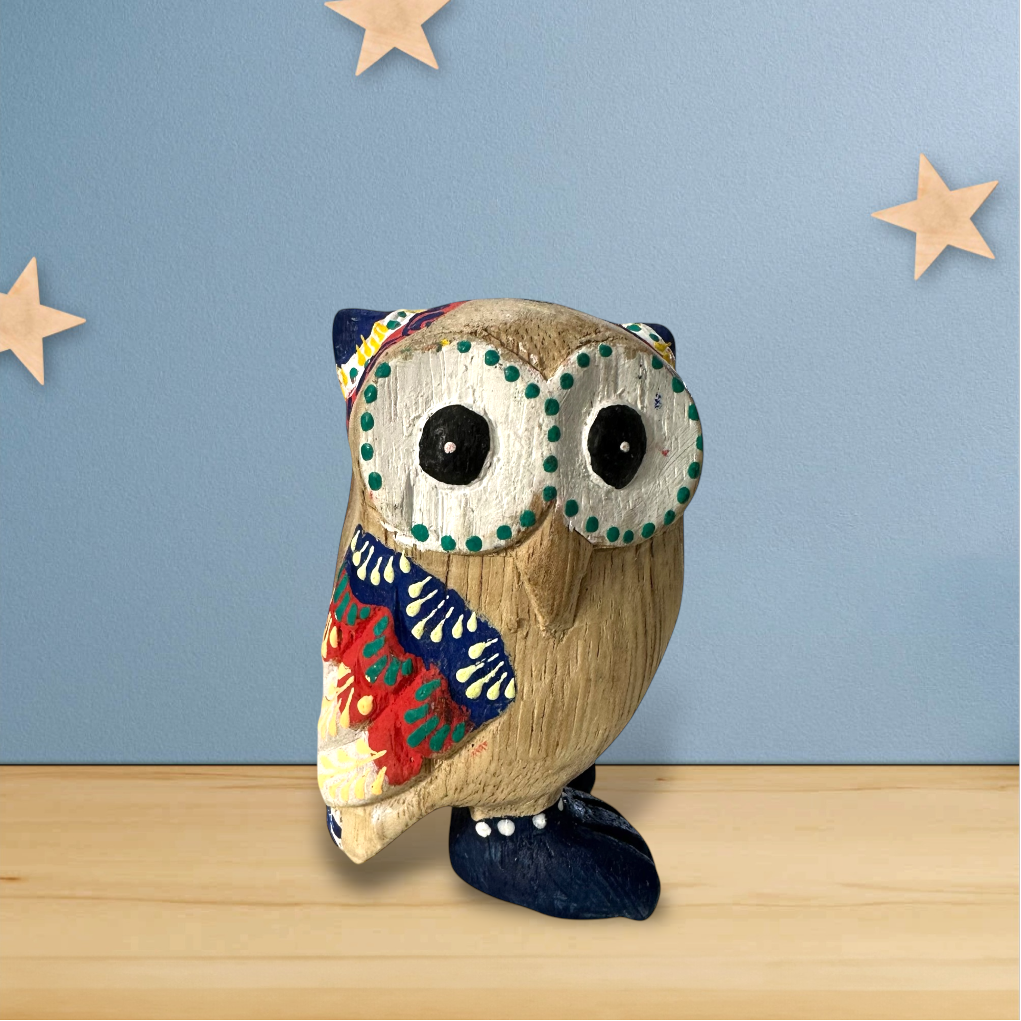 White-eyed Owl With Orange Eyes
