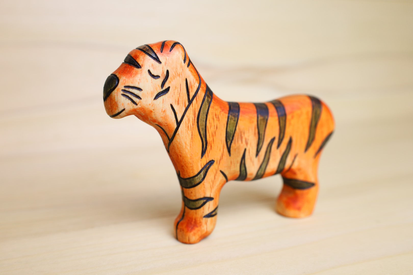 Wooden Tiger Toy