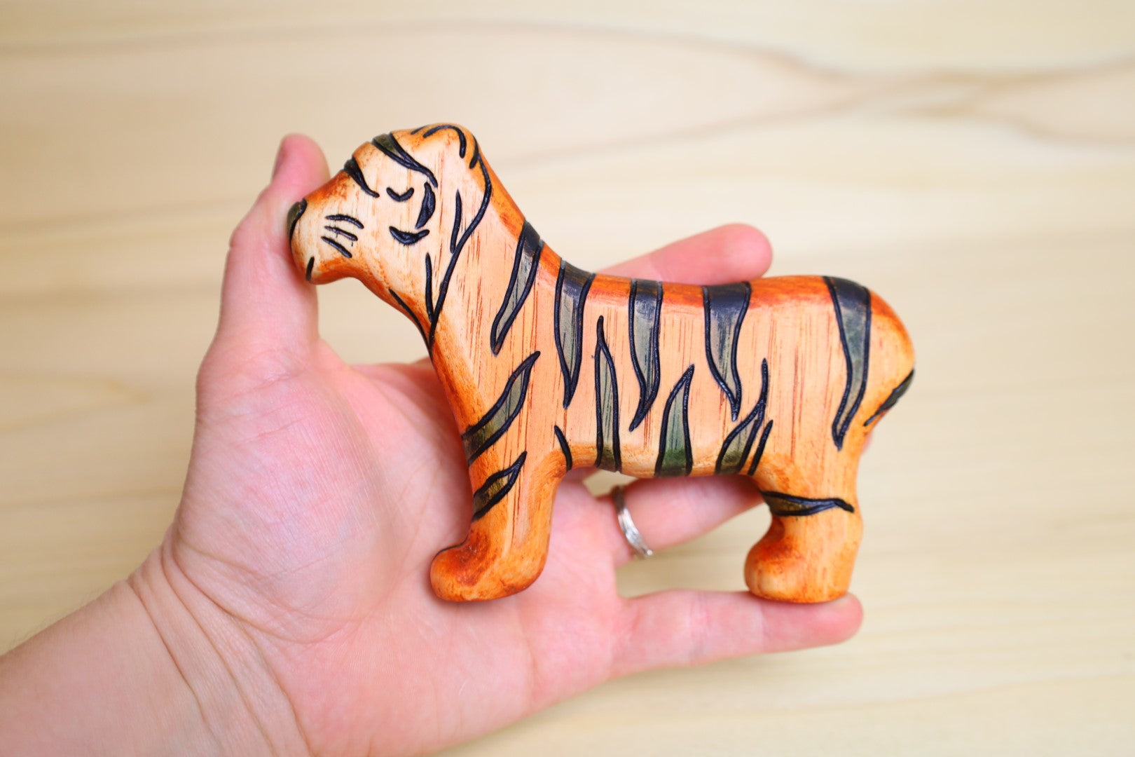 Wooden Tiger Toy