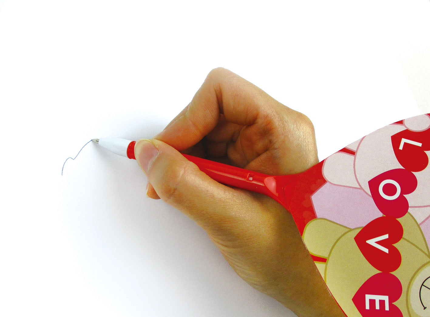 Valentine's Day Heart Shaped Fan Pen, 12 Pack