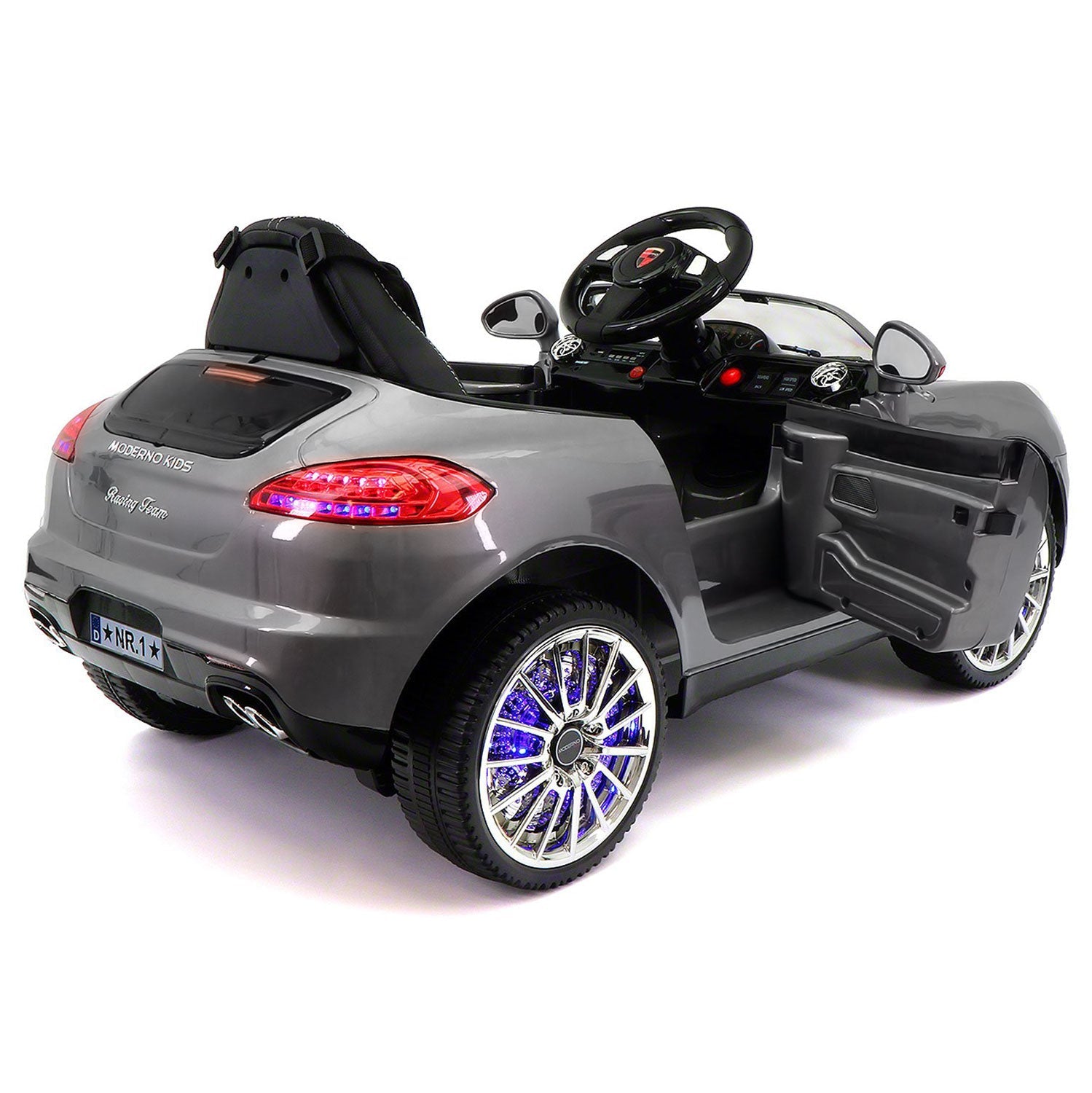 Kiddie Roadster 12v Kids Electric Ride-on Car With R/c Parental Remote | Gray Metallic