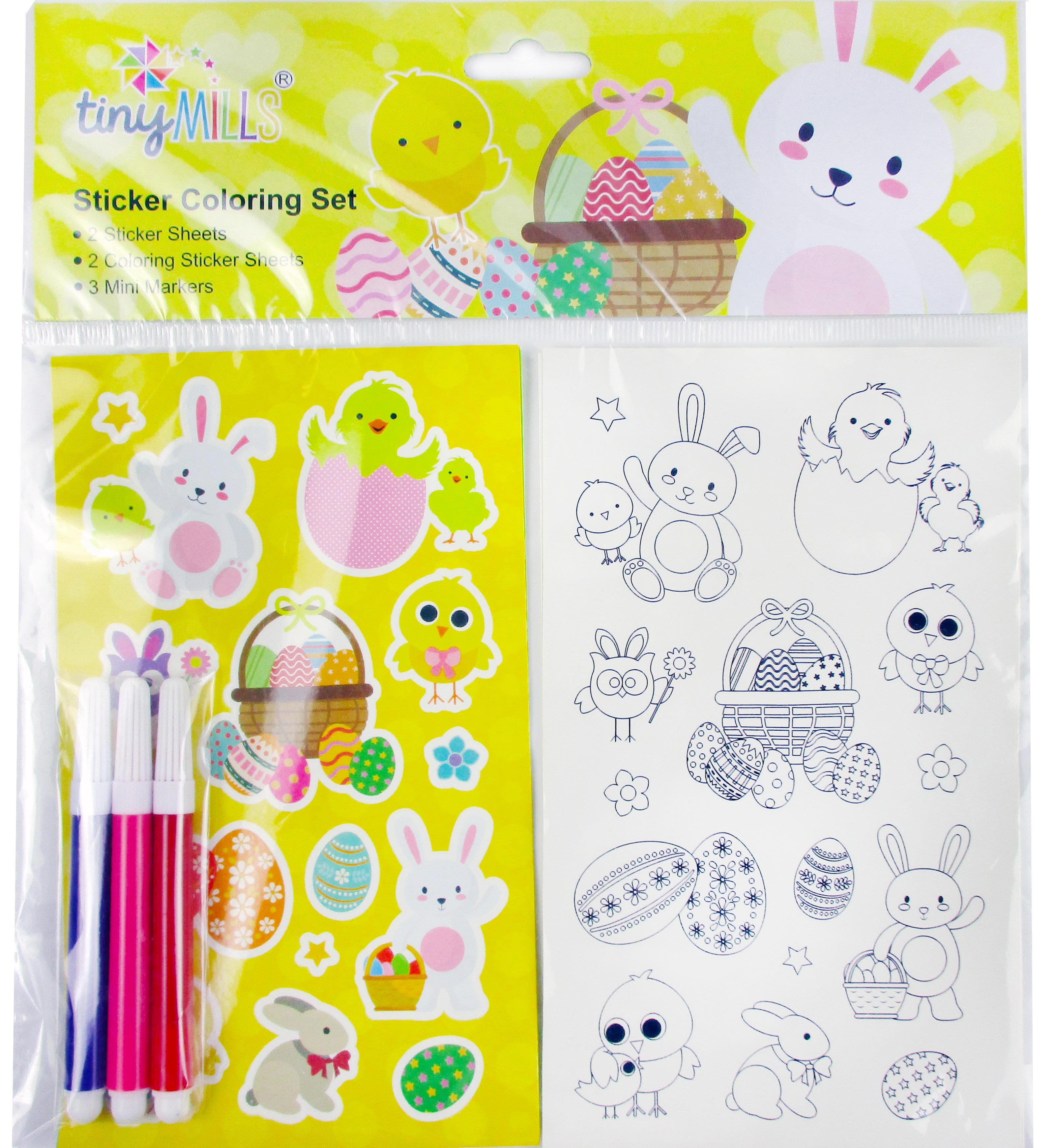 Easter Color-in Sticker Set With Markers