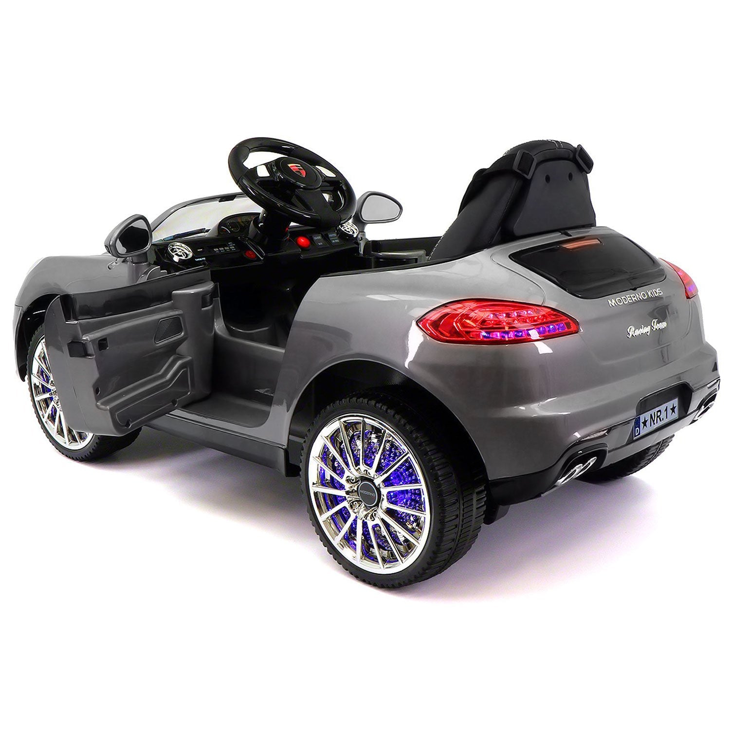 Kiddie Roadster 12v Kids Electric Ride-on Car With R/c Parental Remote | Gray Metallic